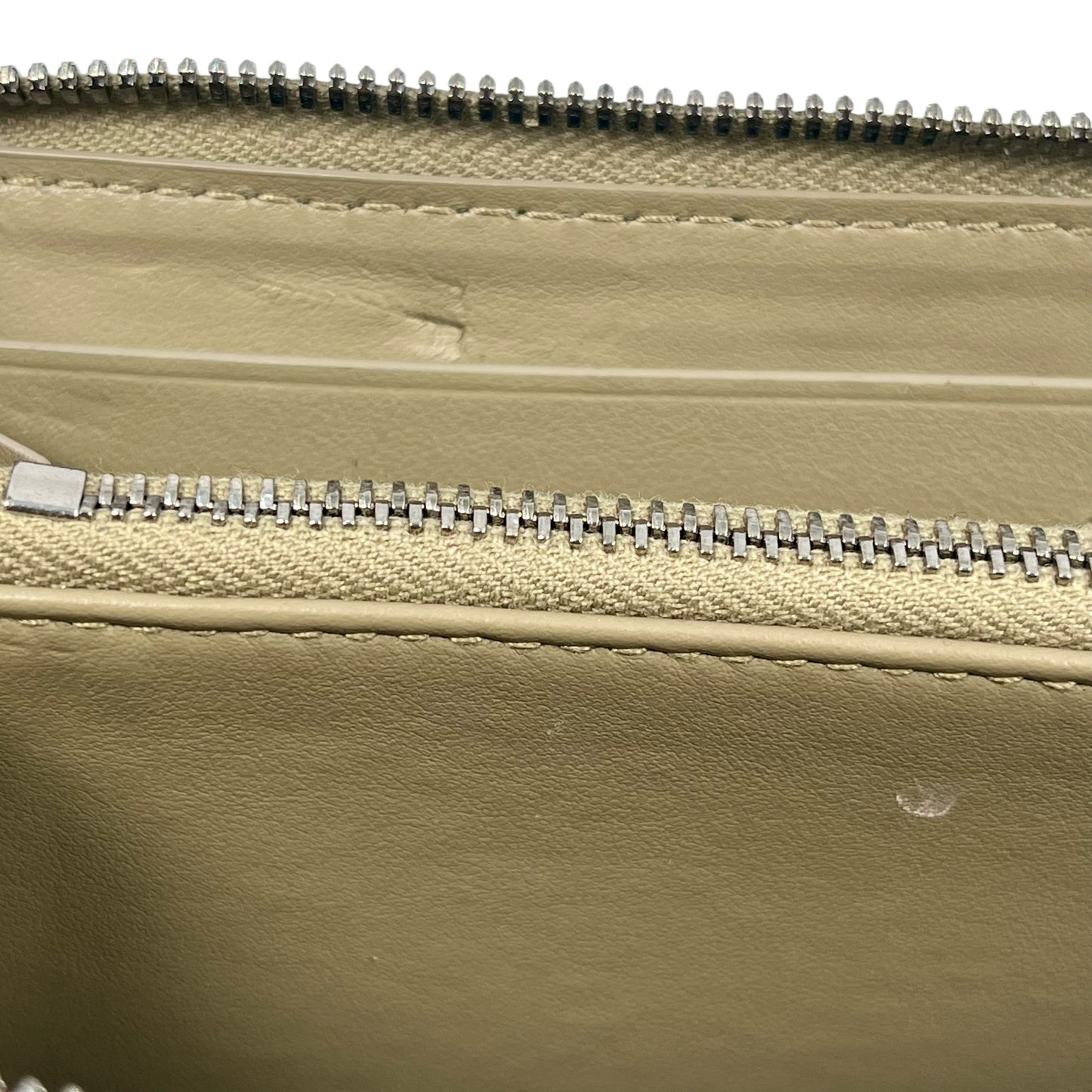 Bottega Veneta Maxi Intrecciato Zip Around Long Wallet - Beige