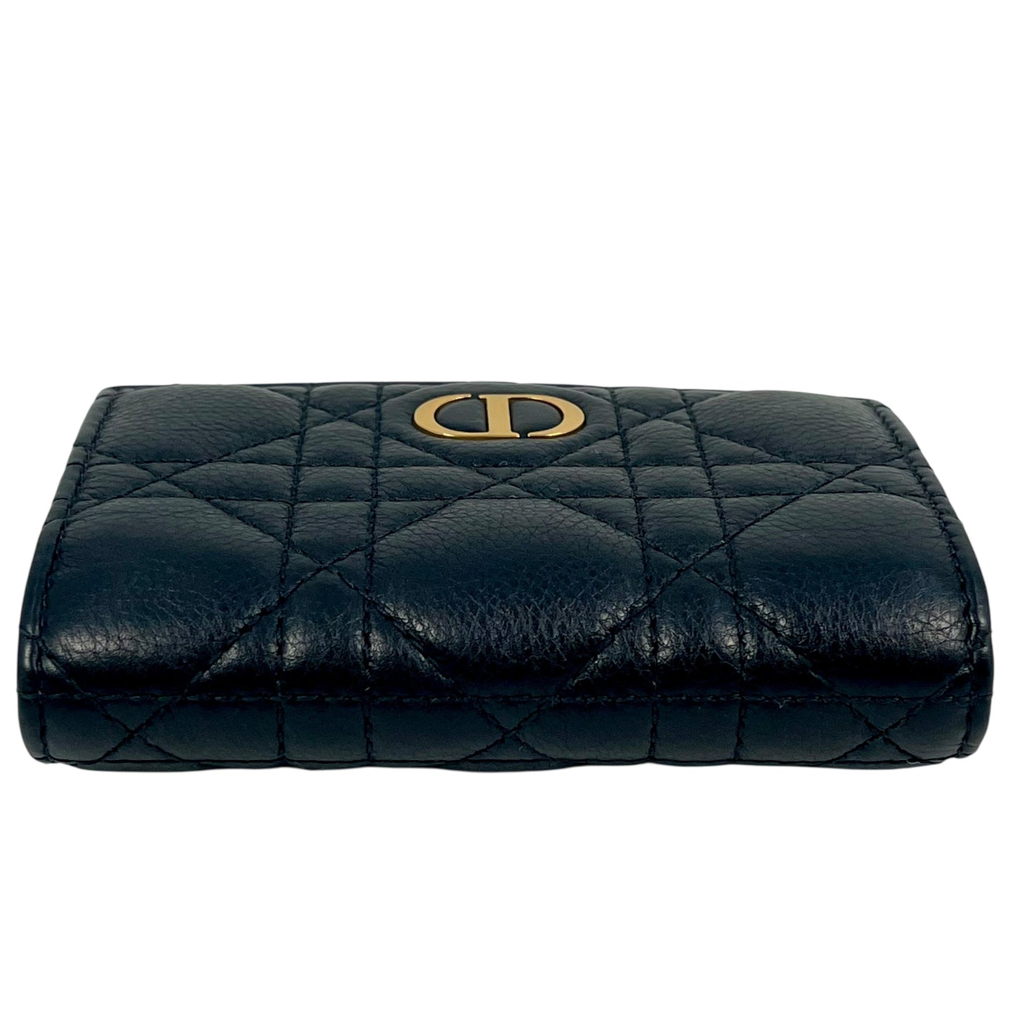 Dior Caro XS Compact Wallet - Black