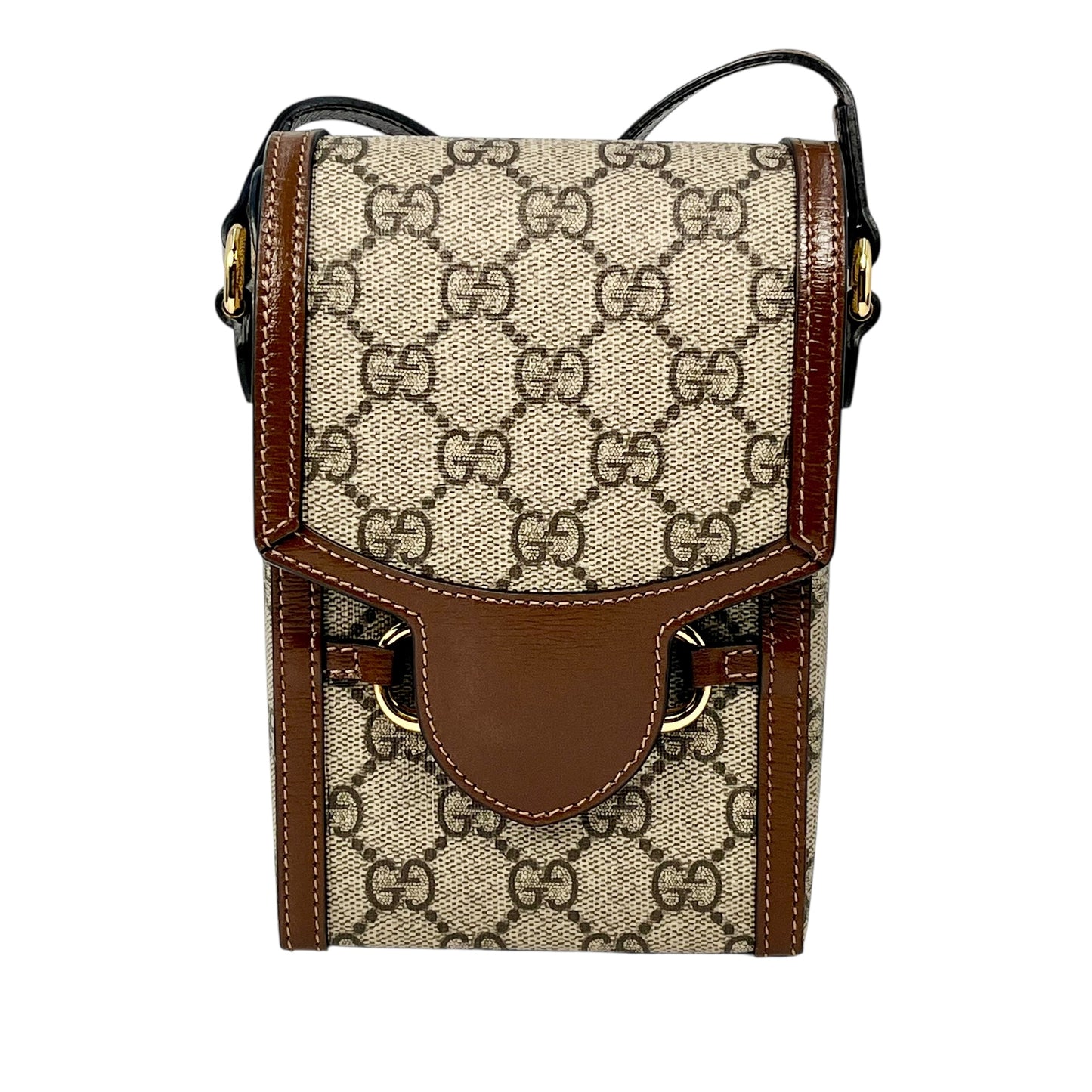GUCCI GG Supreme Horsebit 1955 Mini Shoulder Bag