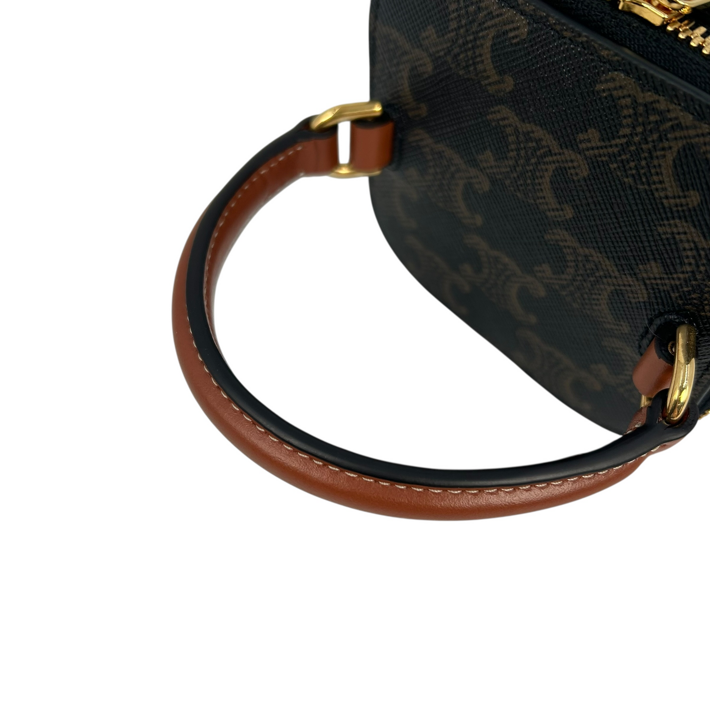CELINE Mini Vanity Case in Triomphe Canvas & Calfskin Mini Bag