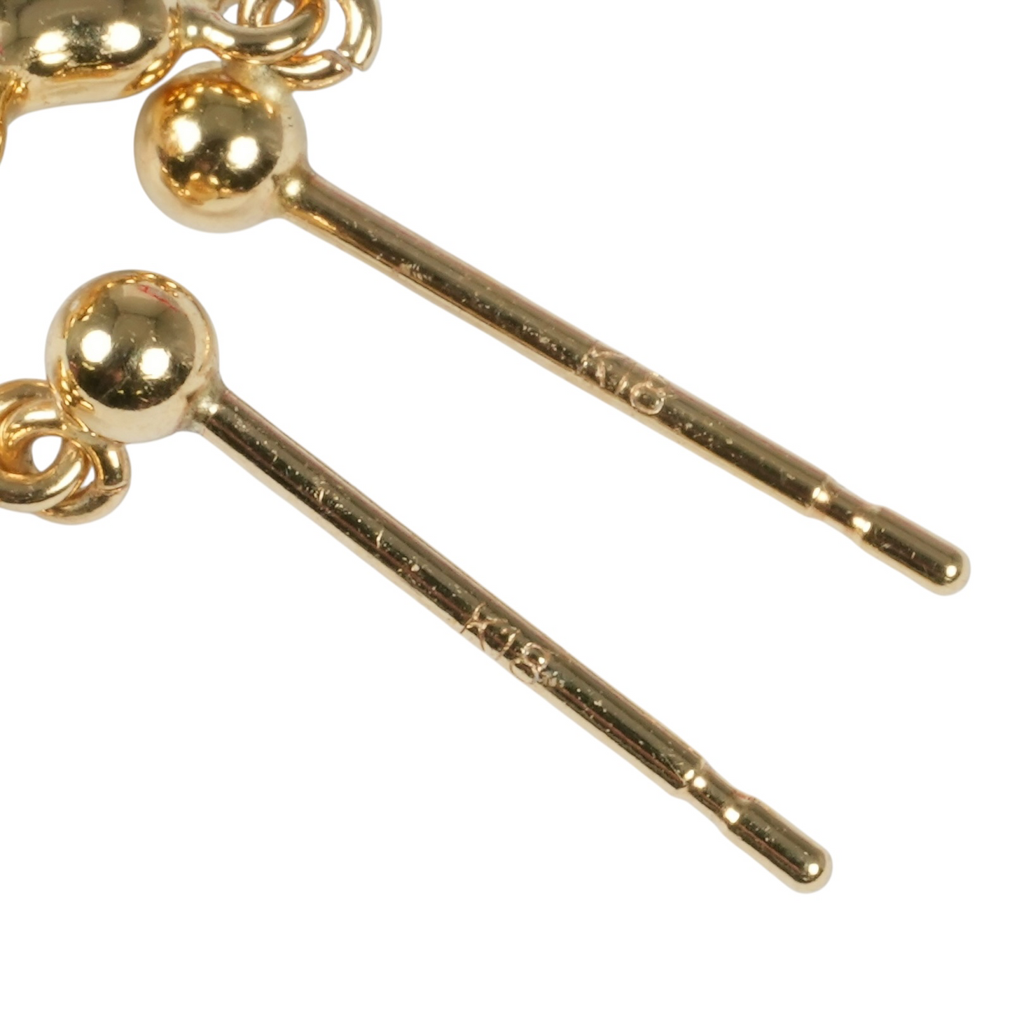 K18 Yellowgold Triple Cross Earring