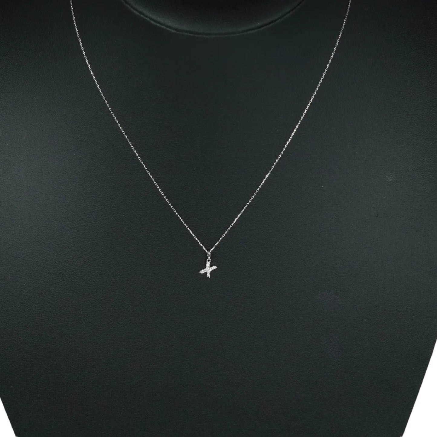 K18WG Cross Necklace