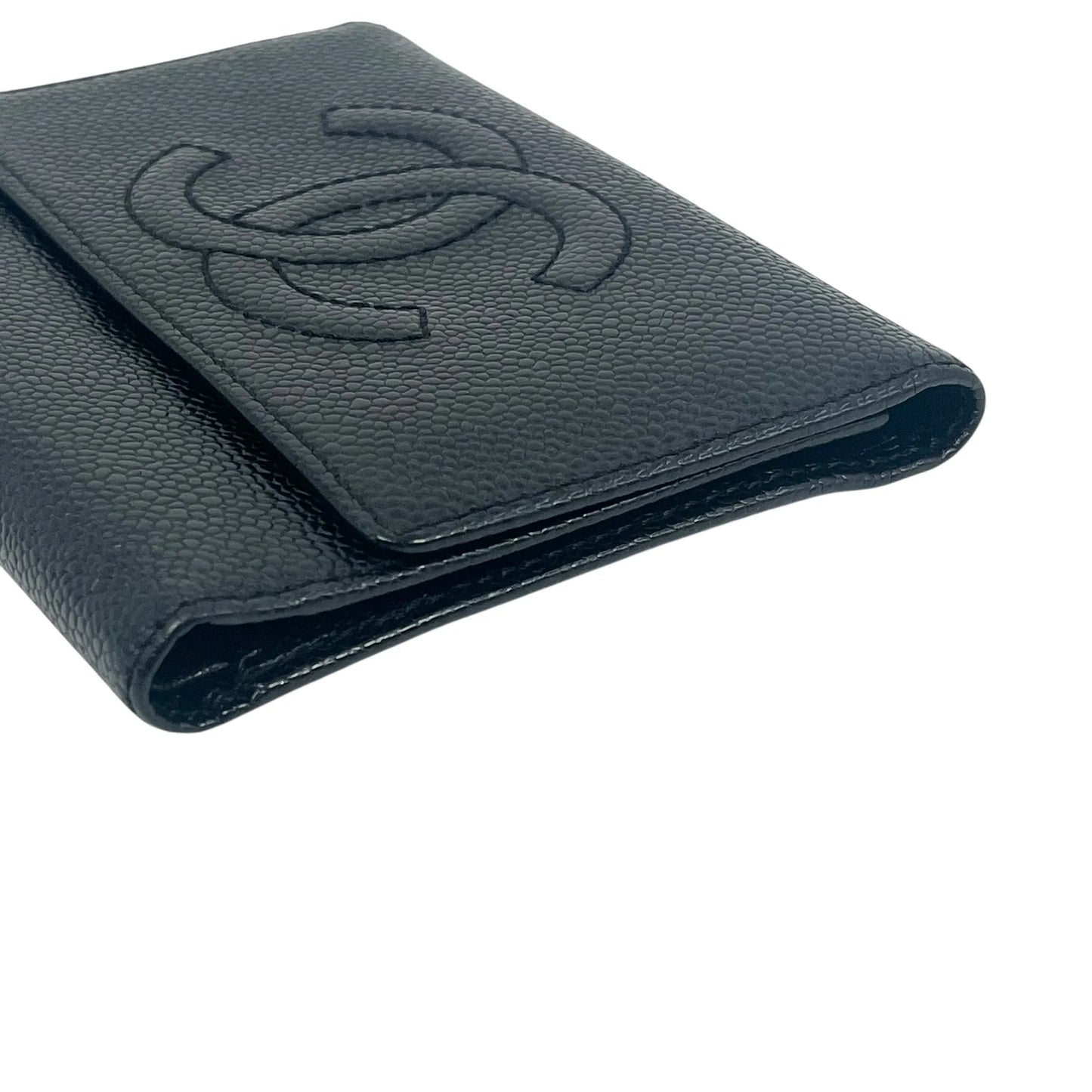CHANEL Coco Mark Compact Wallet - Black