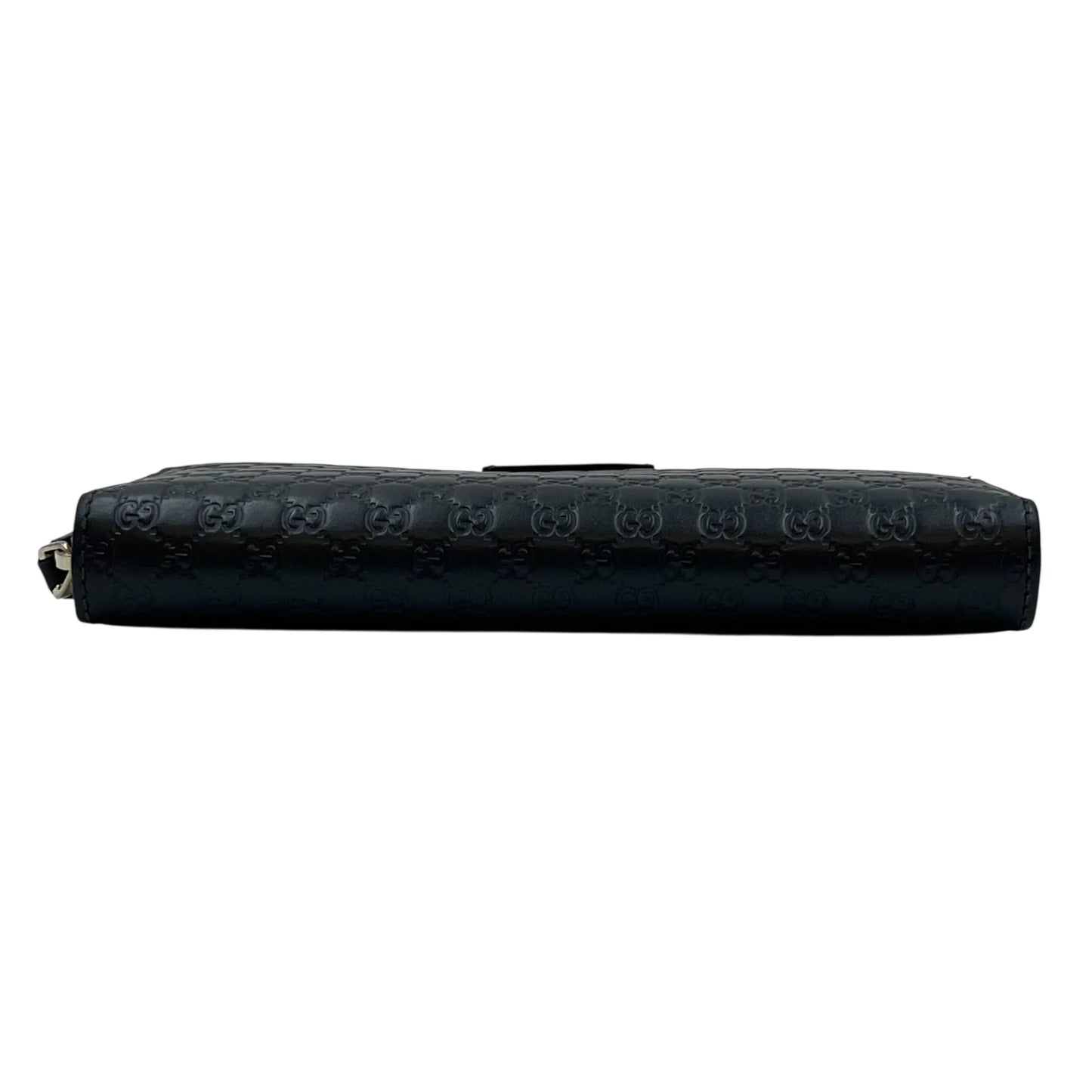 GUCCI Microguccissima Round Zip Long Wallet - Black