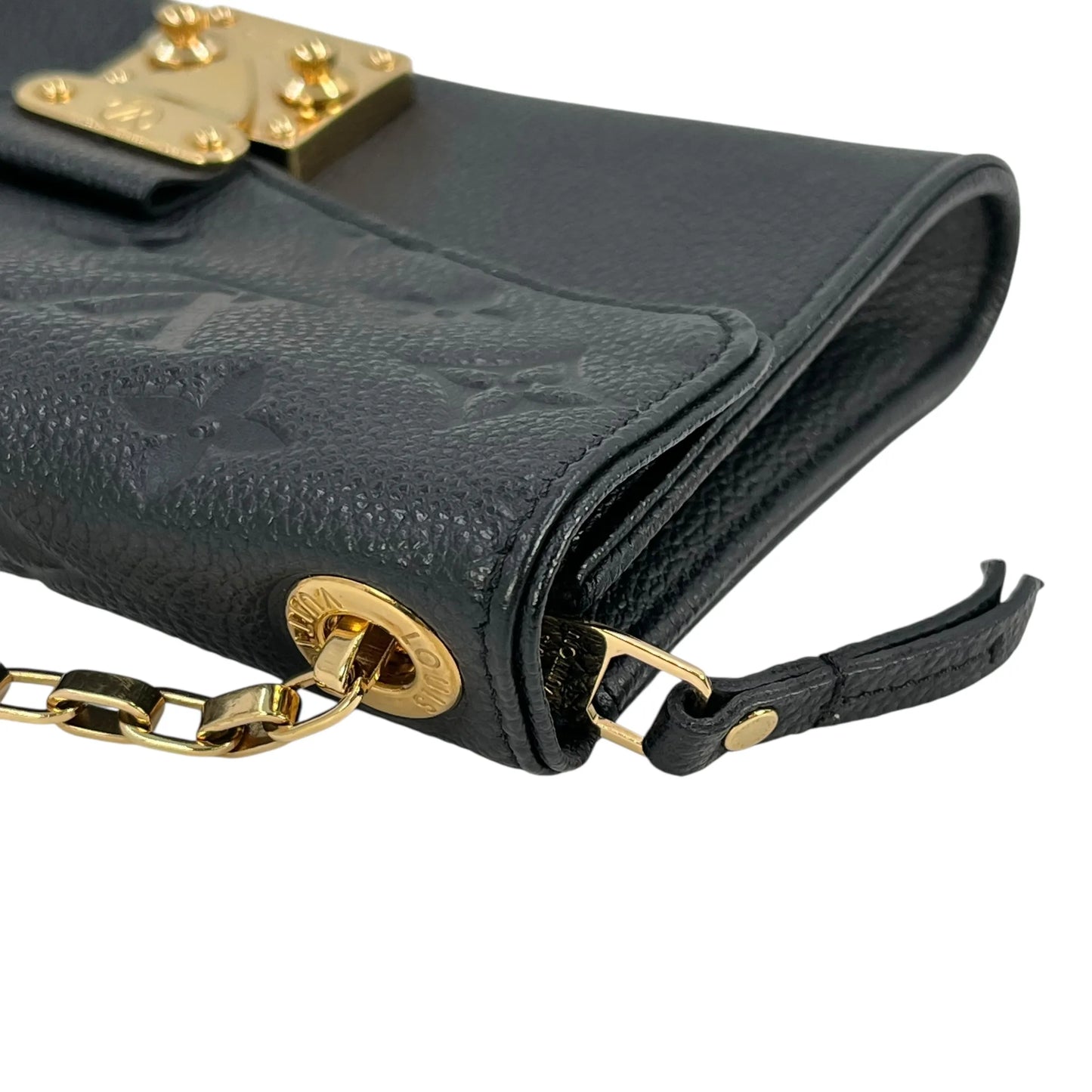Louis Vuitton Empreinte Pochette Saint Germain Chain Shoulder Wallet - Black