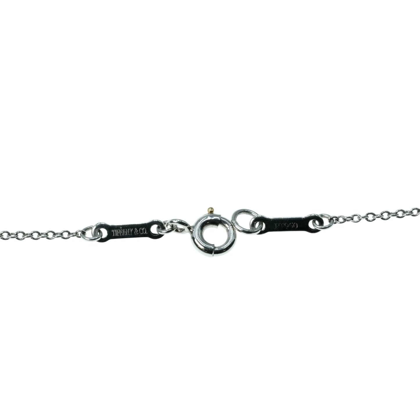 Tiffany Bean Design Diamond Pendant Necklace Pt950