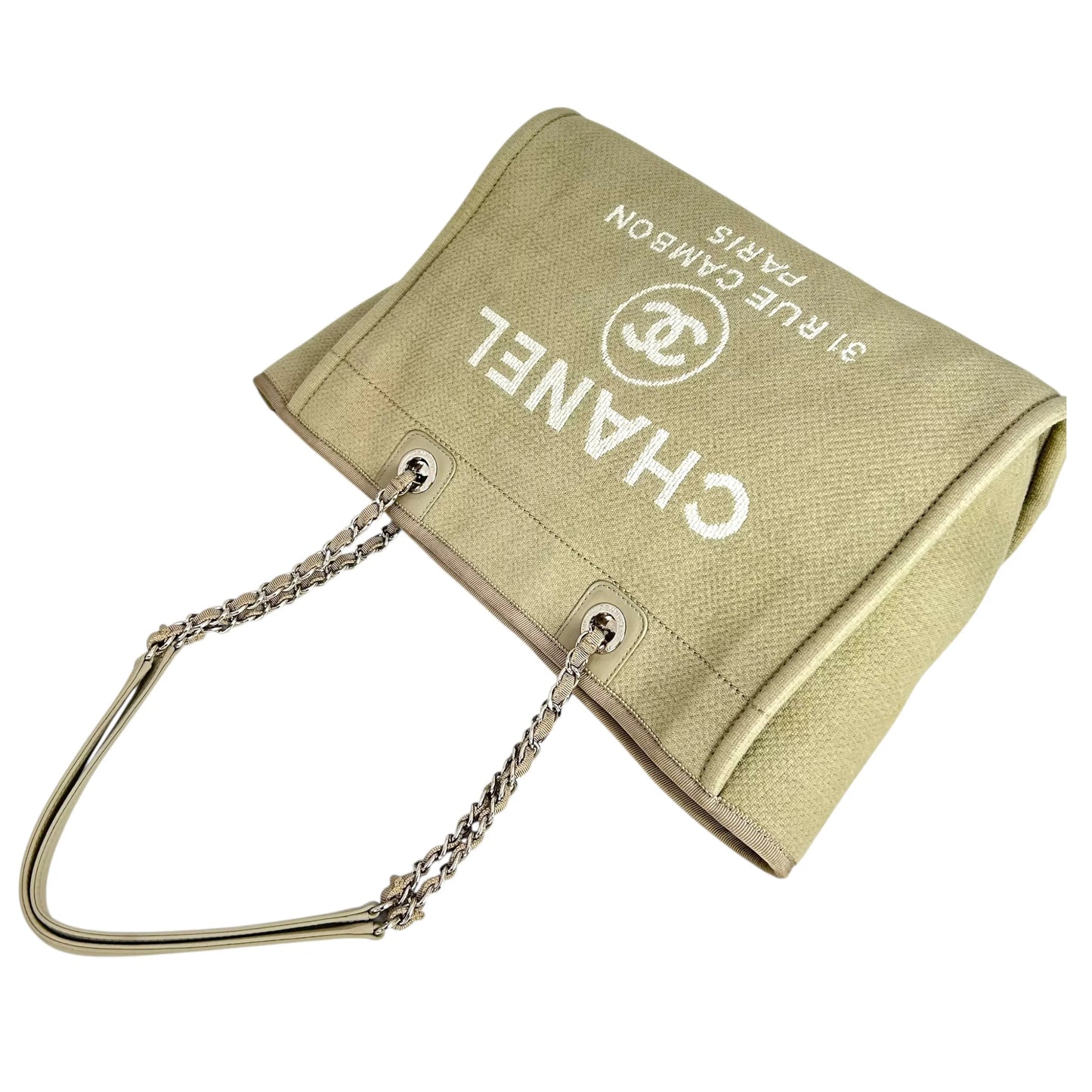 CHANEL Deauville Tote Bag - Cream Beige