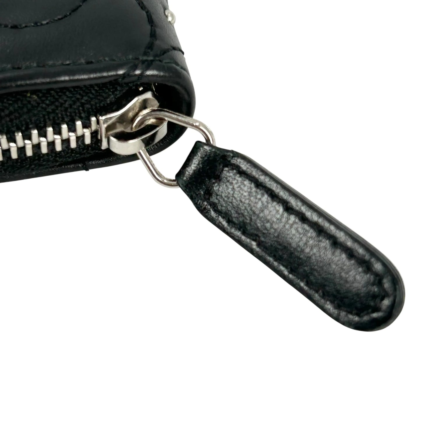 CHANEL Camellia Coin Purse Card Case Wallet - Black