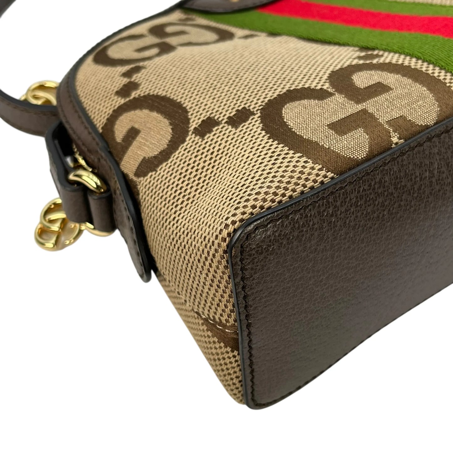 GUCCI Ophidia Jumbo GG Small Shoulder Bag - Brown