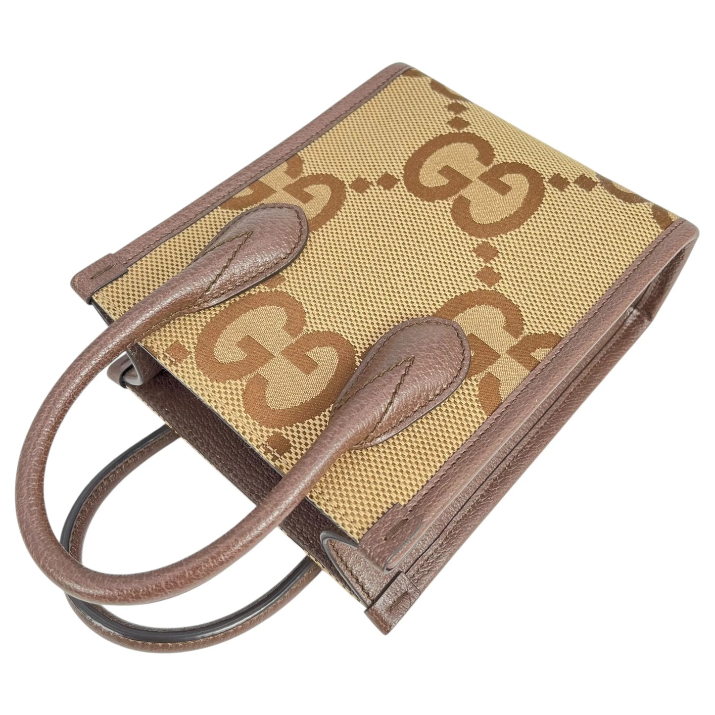 GUCCI Jumbo GG Mini Hand Bag Shoulder Bag - Brown