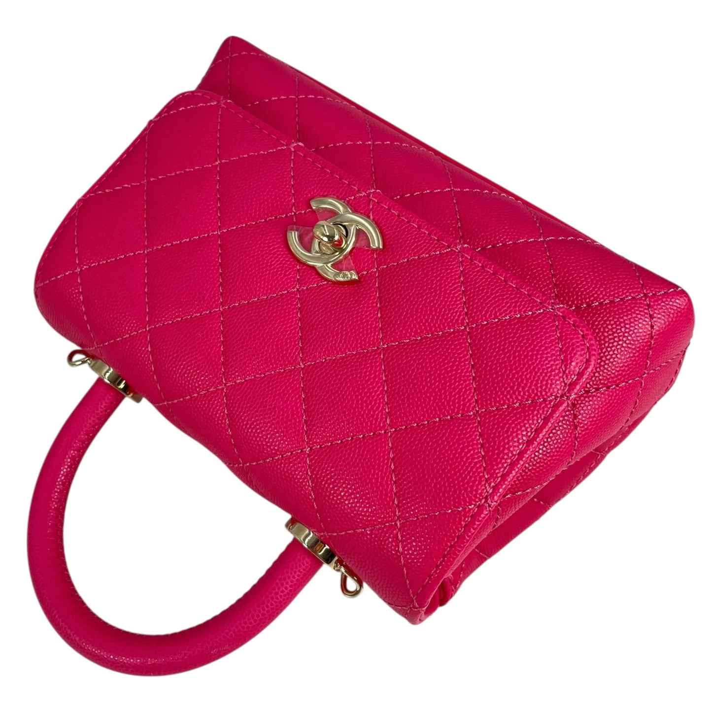 CHANEL Coco Handle 19XXS Caviar Skin Hand Bag - Pink