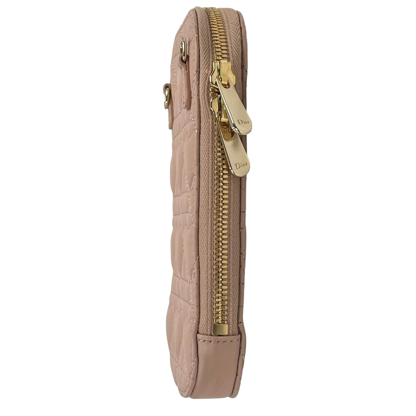 Dior Lady Dior Call’in Phone Case Cannage Lambskin Shoulder Bag - Pink