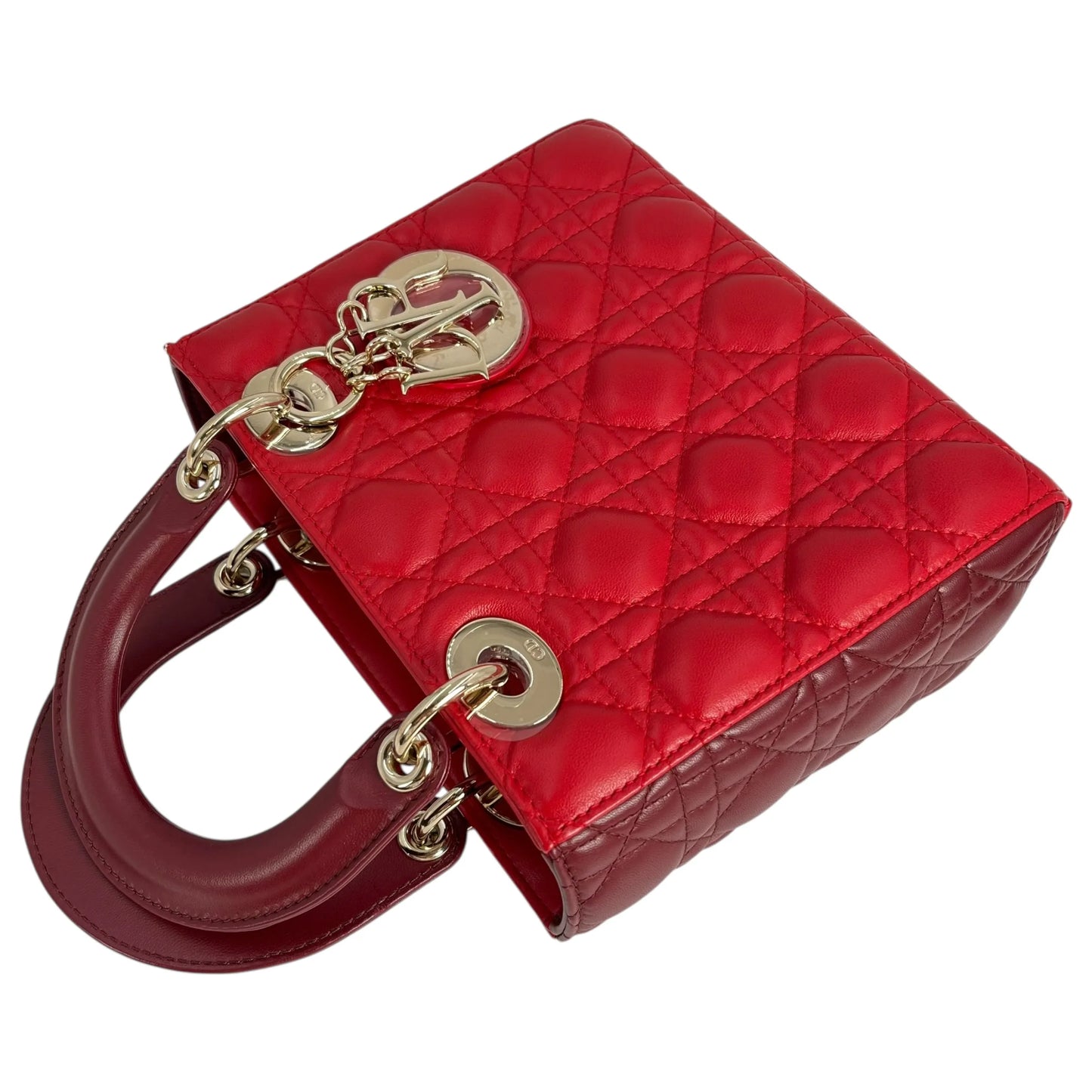 Dior Lady Dior Small Hand Bag - Red