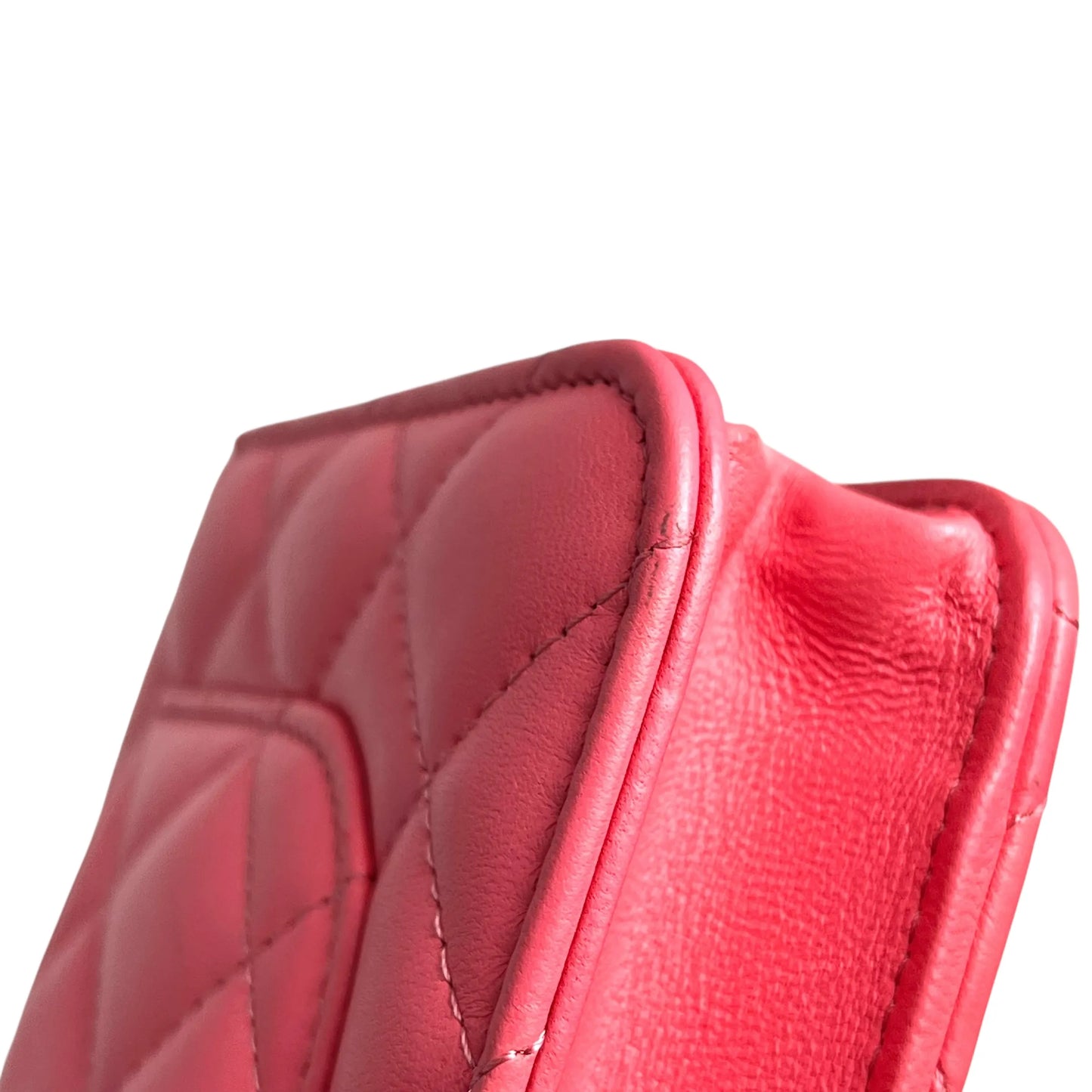 CHANEL Materasse Lamb Skin Chain Wallet - Pink