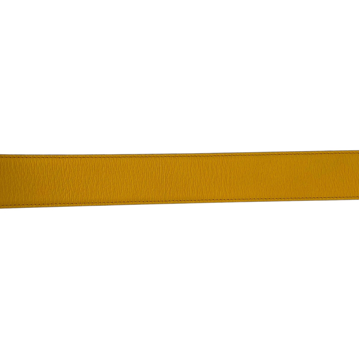 GUCCI Reversible Leather Belt Memorable Buckle - Orange Blue