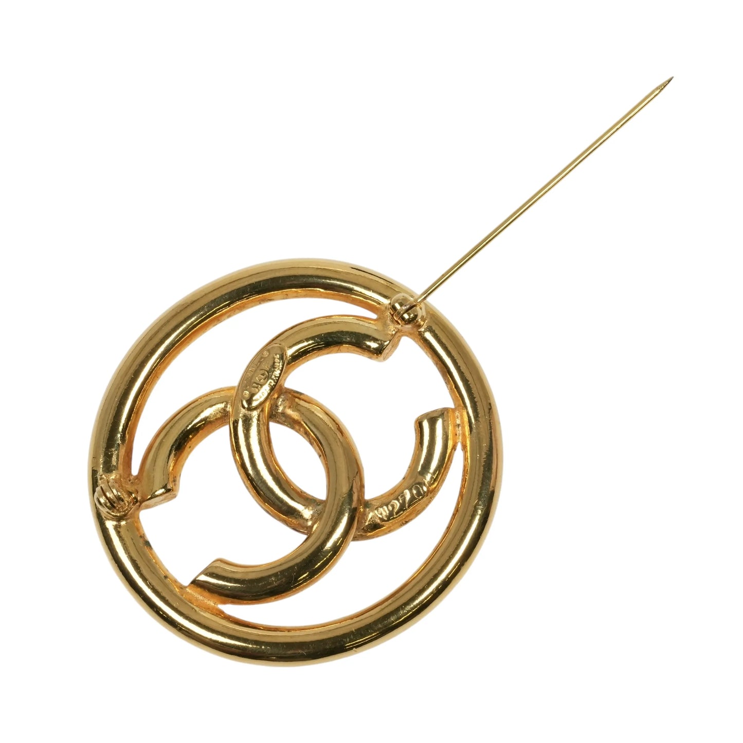 CHANEL CC Logo Brooch 03P - Gold