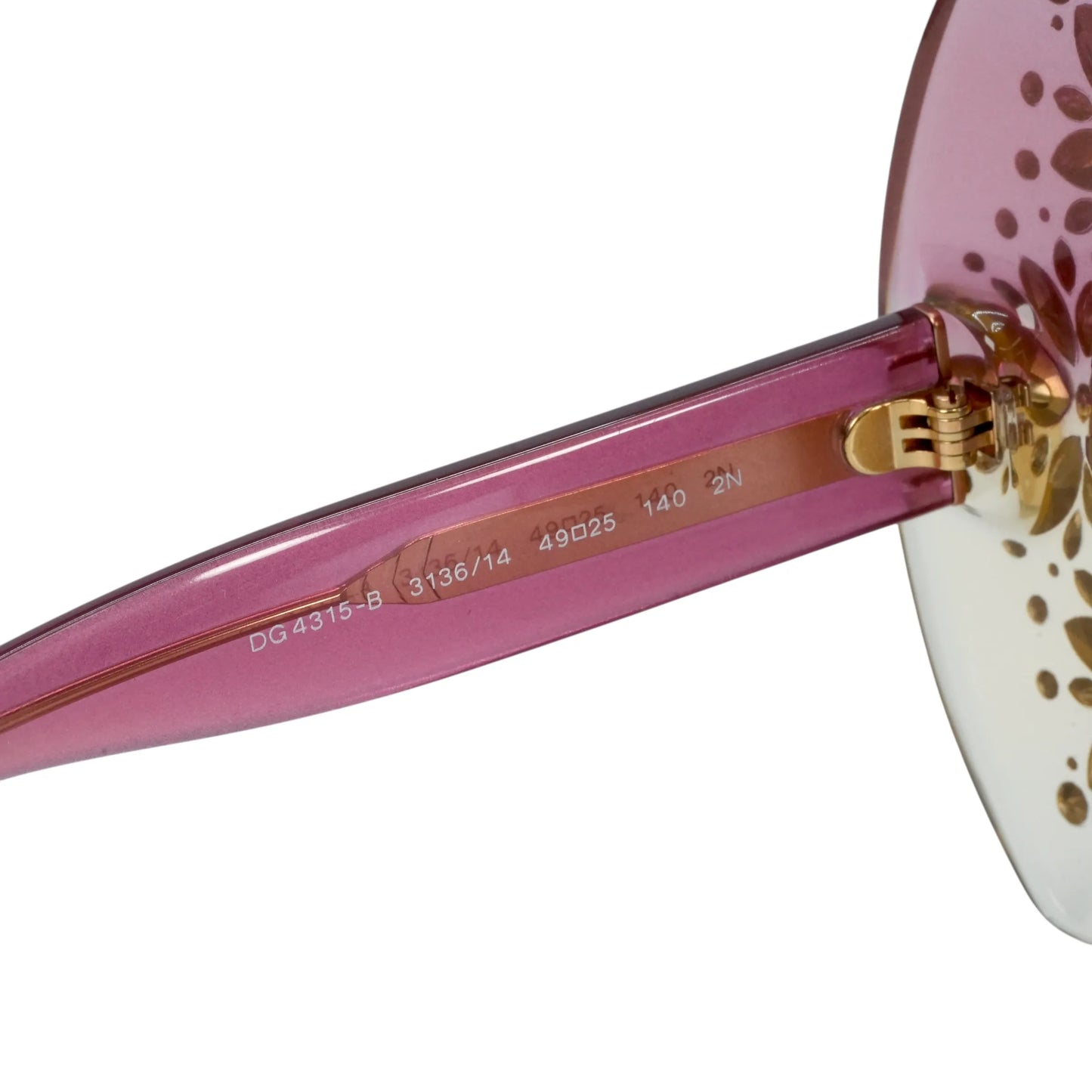 DOLCE&GABBANA Rhinestone Sunglasses - Pink - 33982