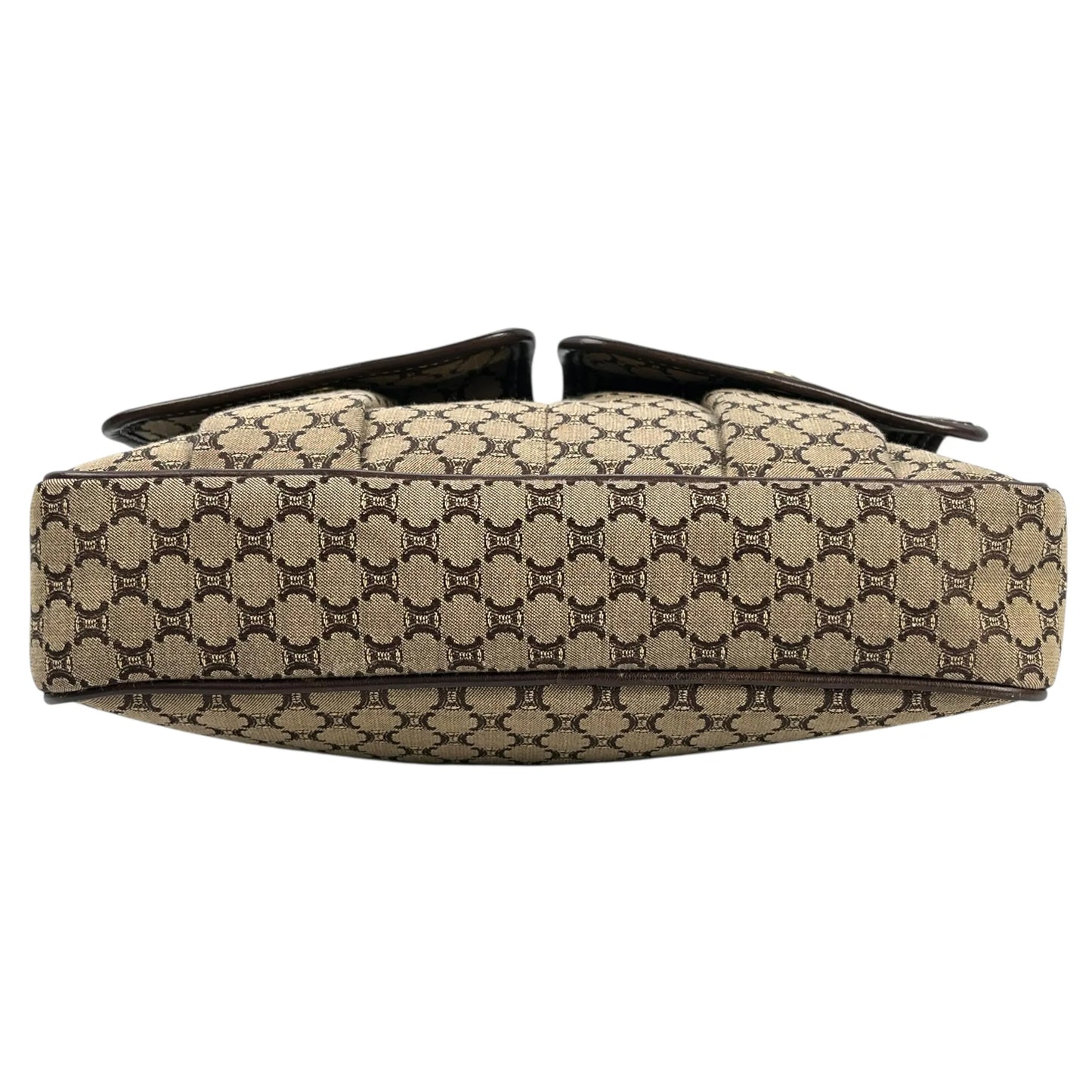 Celine Canvas Macadam Shoulder Bag - Brown