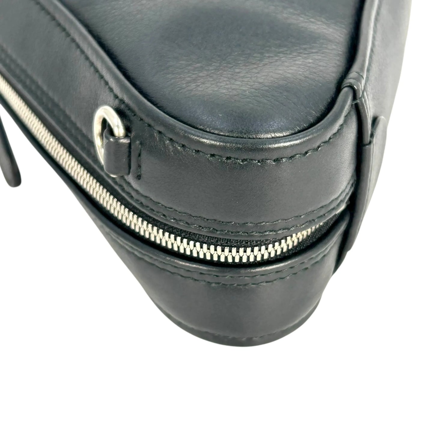 BALENCIAGA Triangle Leather Chain Shoulder Bag - Black