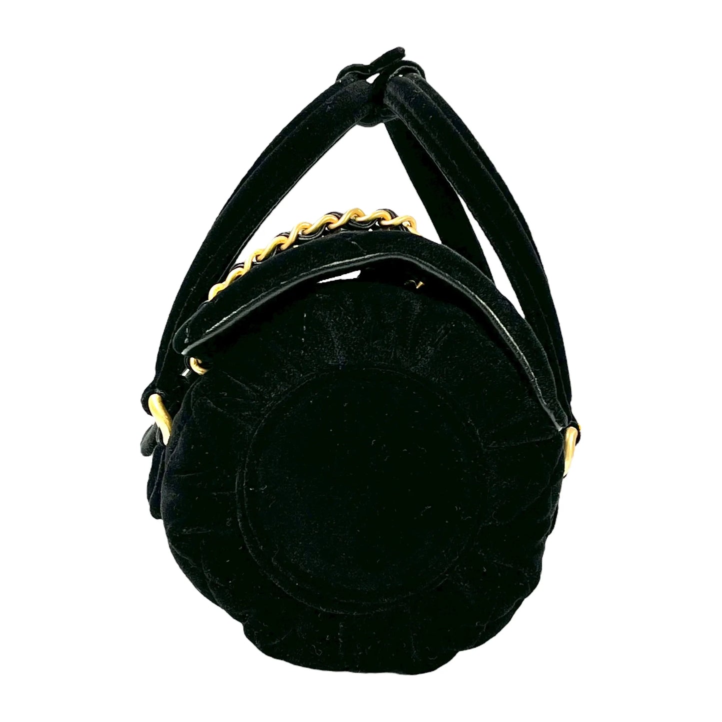 CHANEL Matelasse Boston Velvet Mini Bag Shoulder Bag - Black
