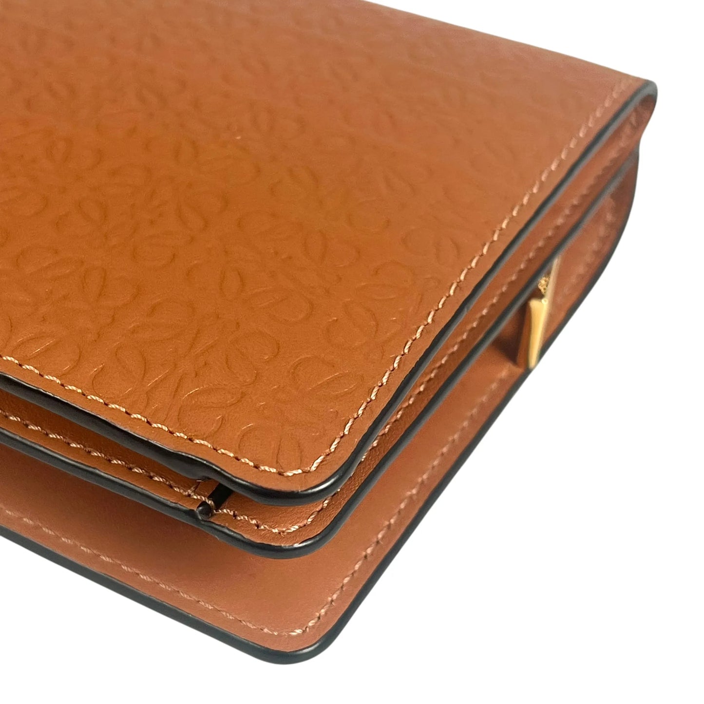 Loewe Repeat Compact Wallet - Brown