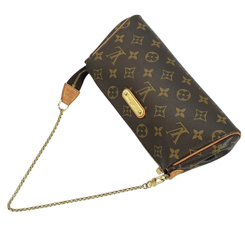 LOUIS VUITTON Eva Clutch Monogram Canvas Shoulder Bag - Brown