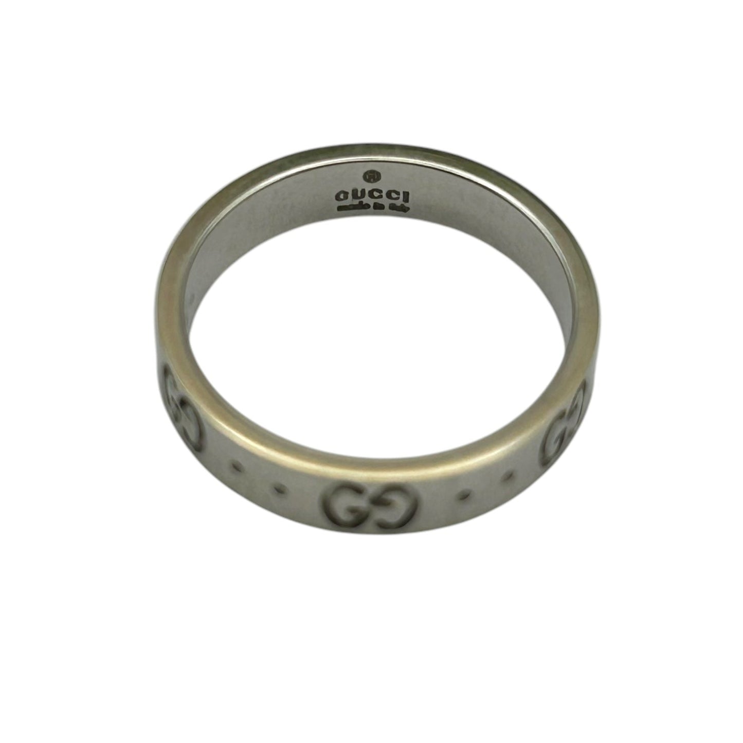 GUCCI Icon Ring 18KWG Jewelry