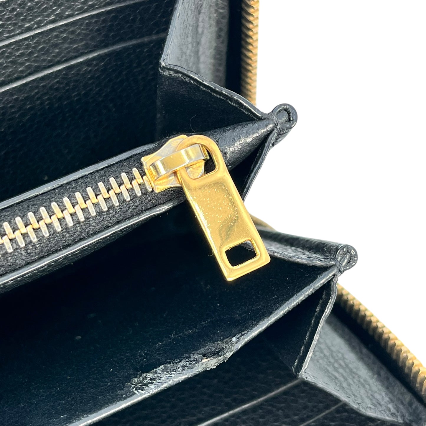 Saint Laurent YSL logo leather Round zip wallet