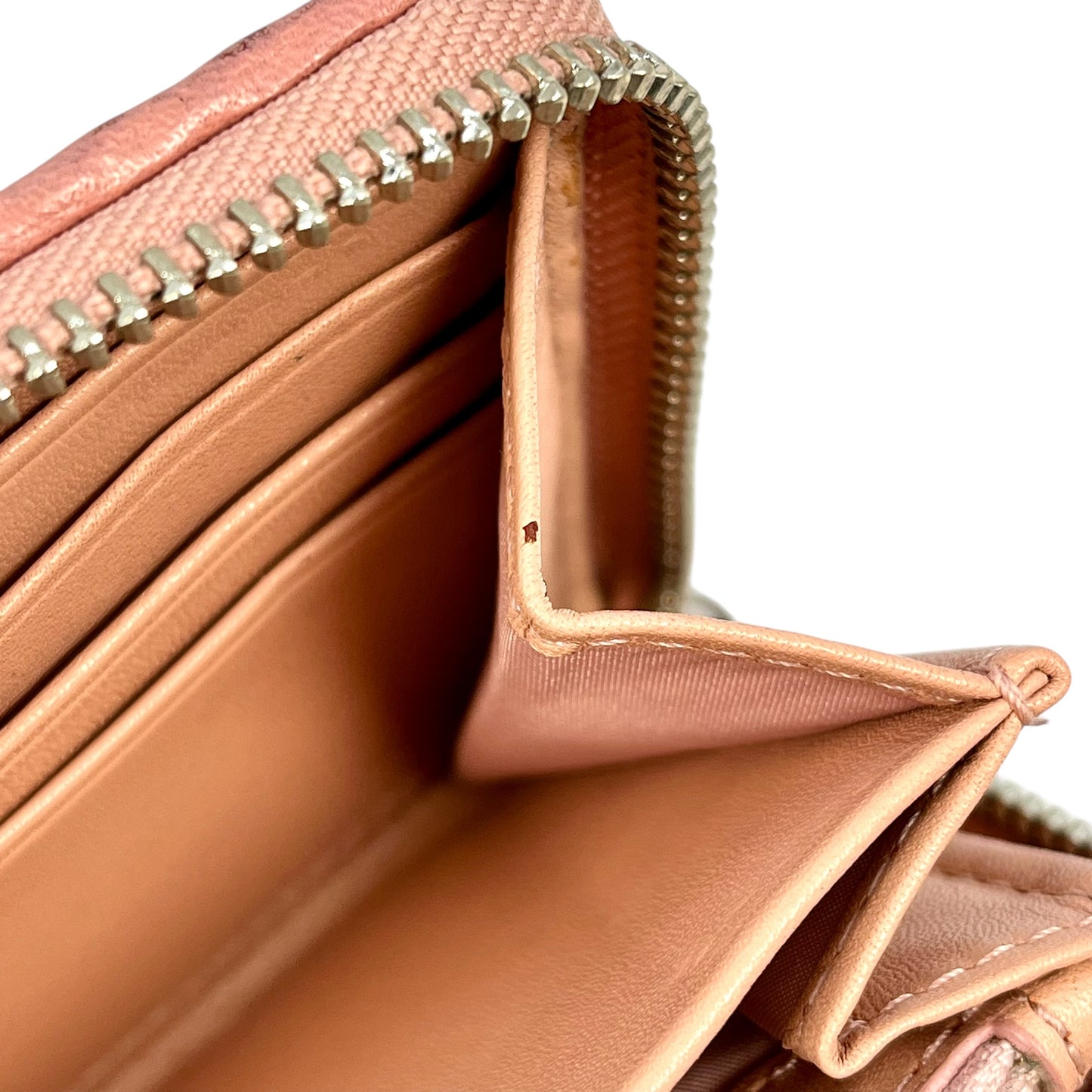 COACH Madison gathered leather zip around wallet