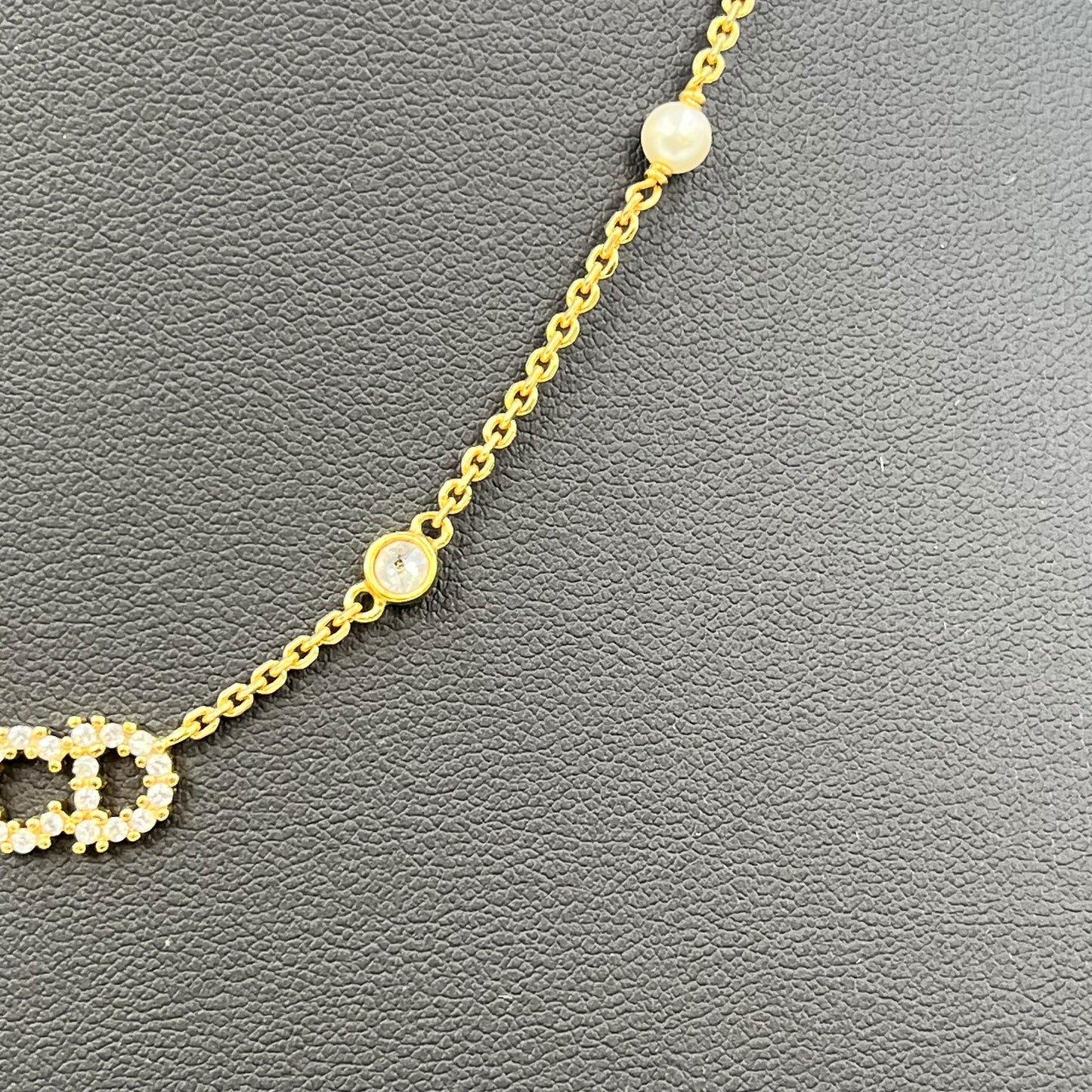 Dior Clair D Lune Necklace Metal Resin Pearl and Crystal