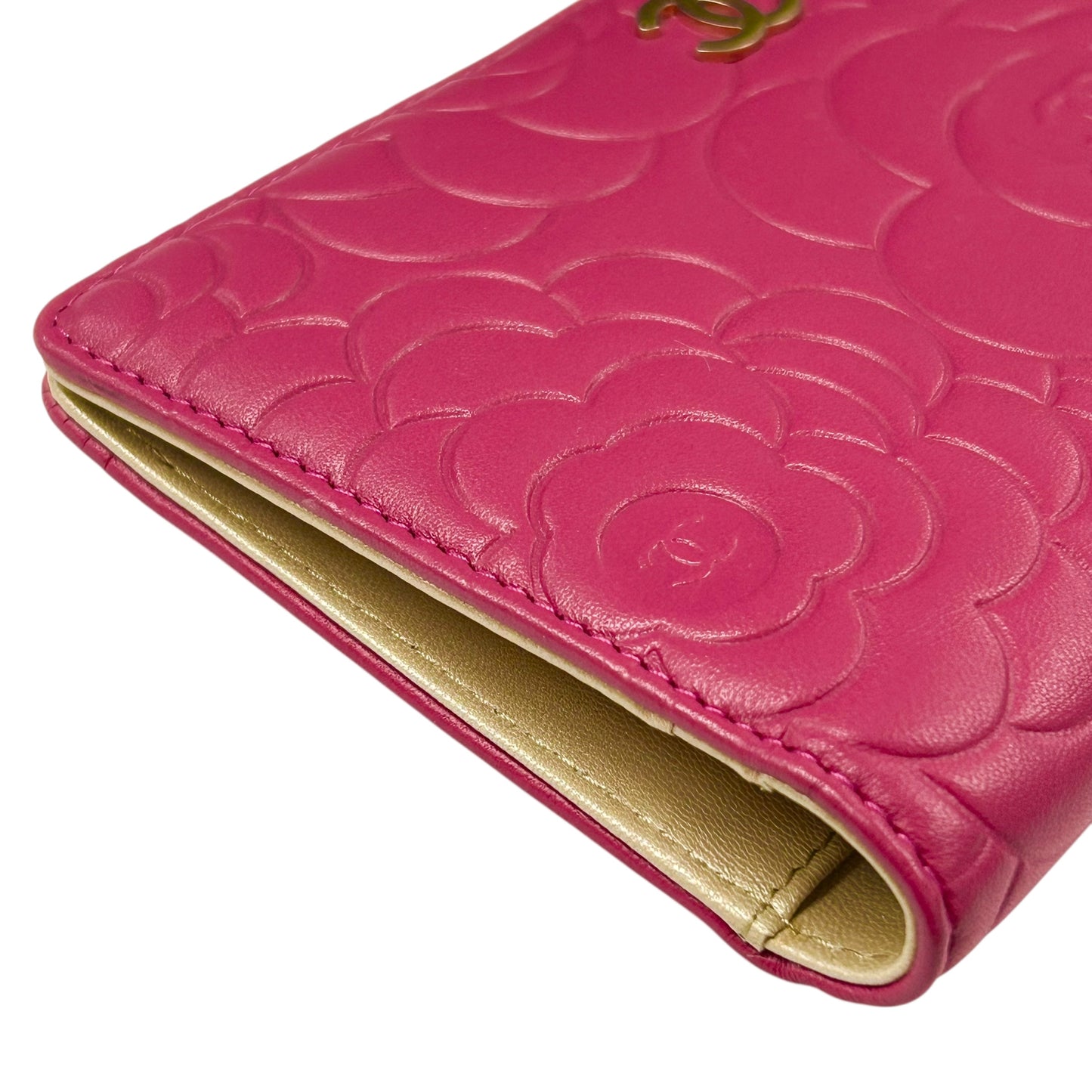 CHANEL Camellia Bi-fold long wallet