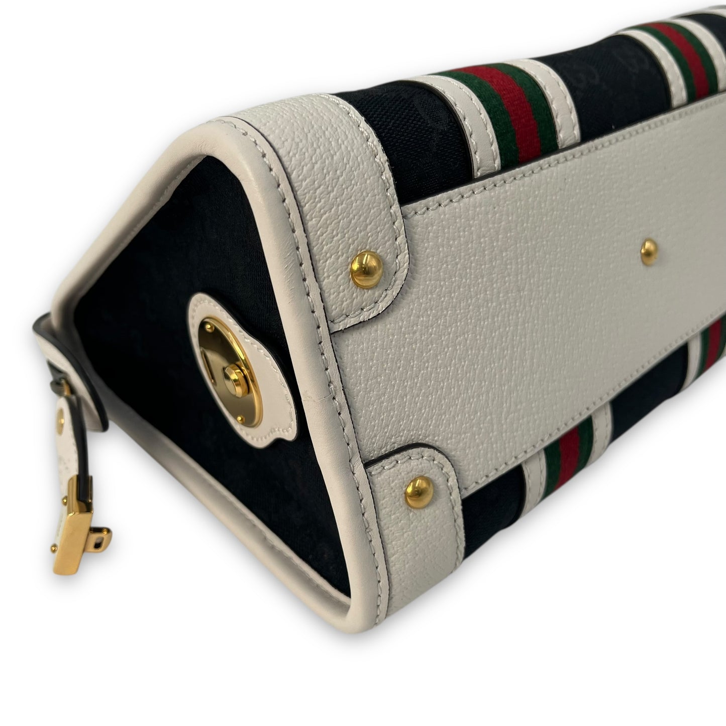 GUCCI GG Canvas Leather Hand Bag Shoulder Bag