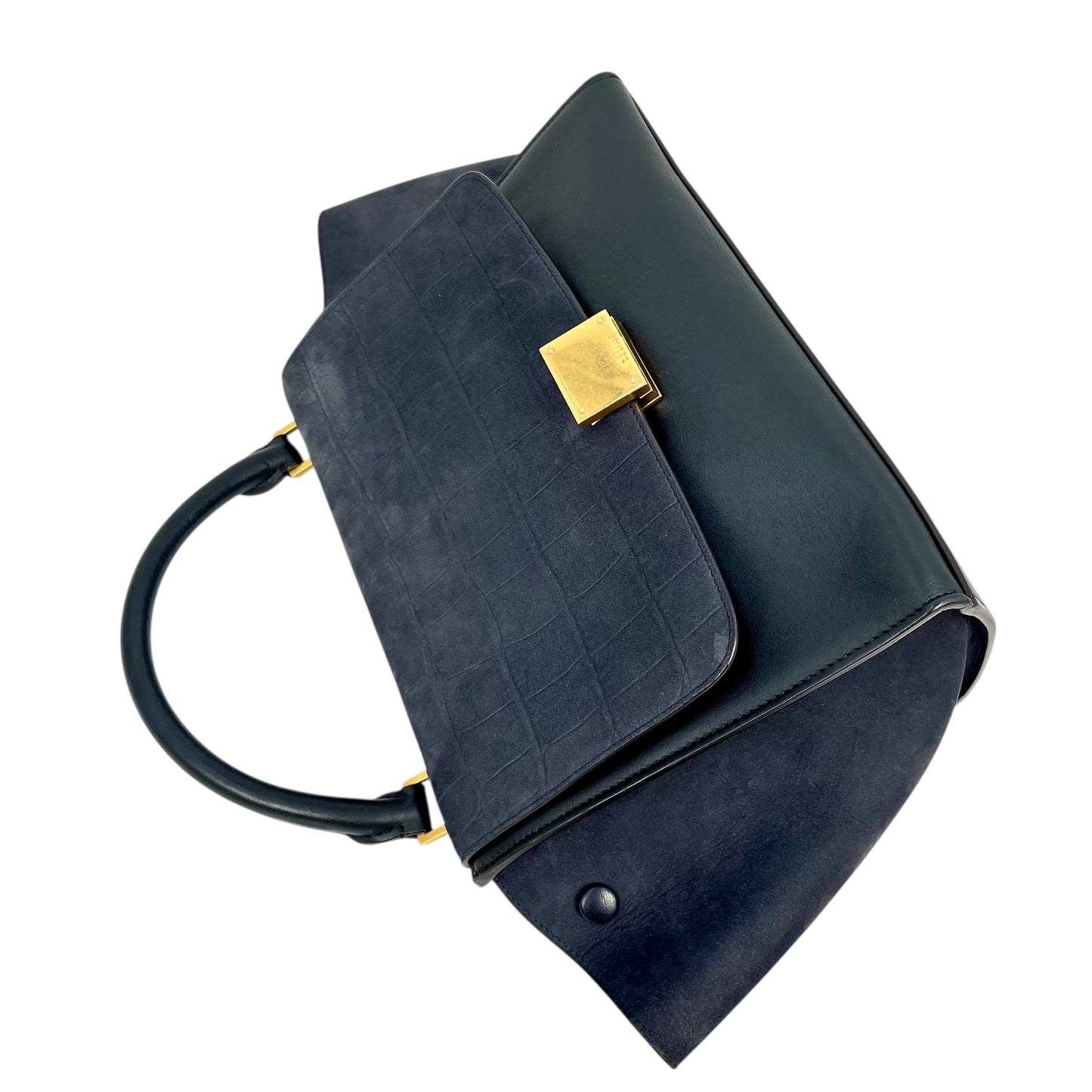 CELINE Trapeze Hand Bag - Navy Blue