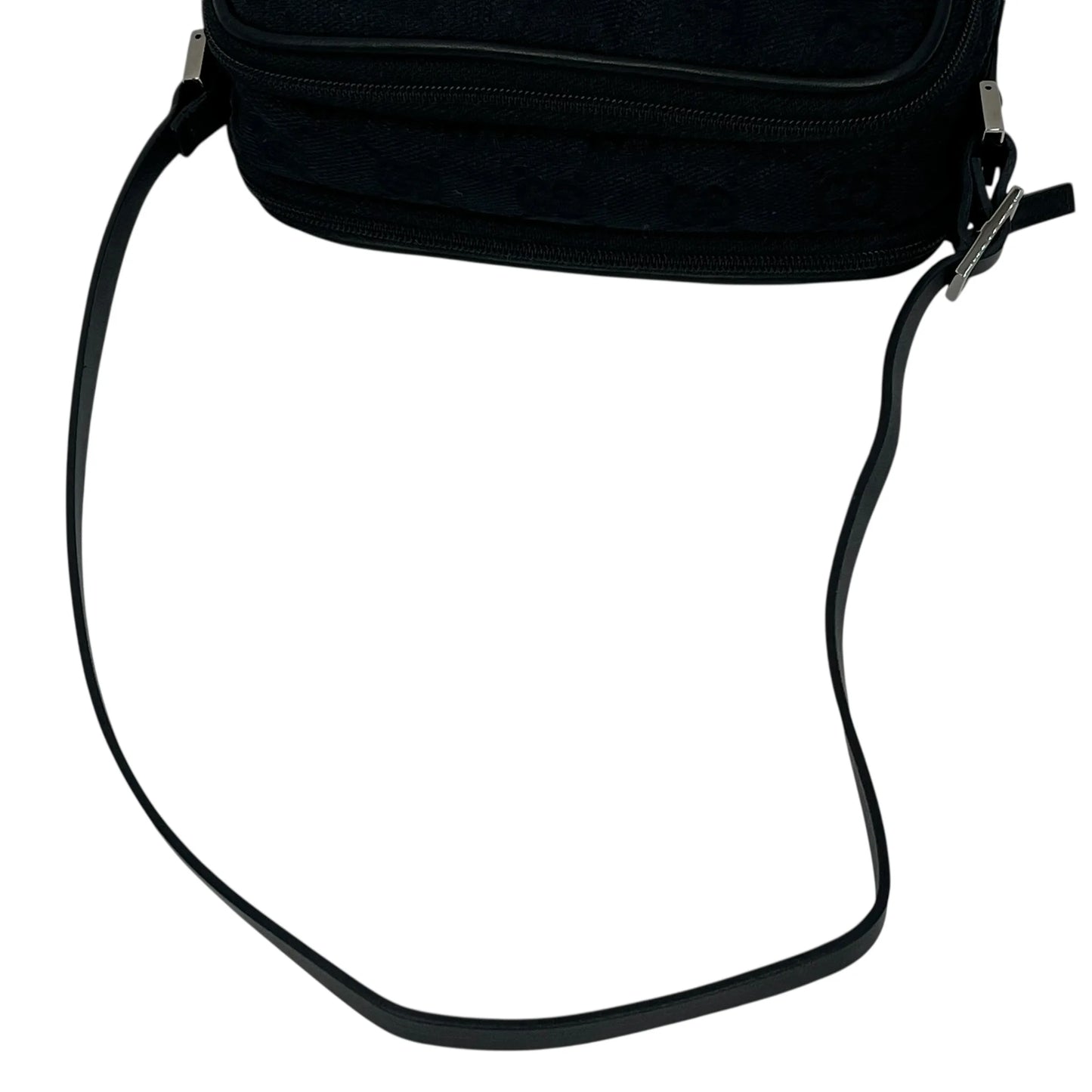 GUCCI GG Canvas Shoulder Pouch Mini Bag - Black