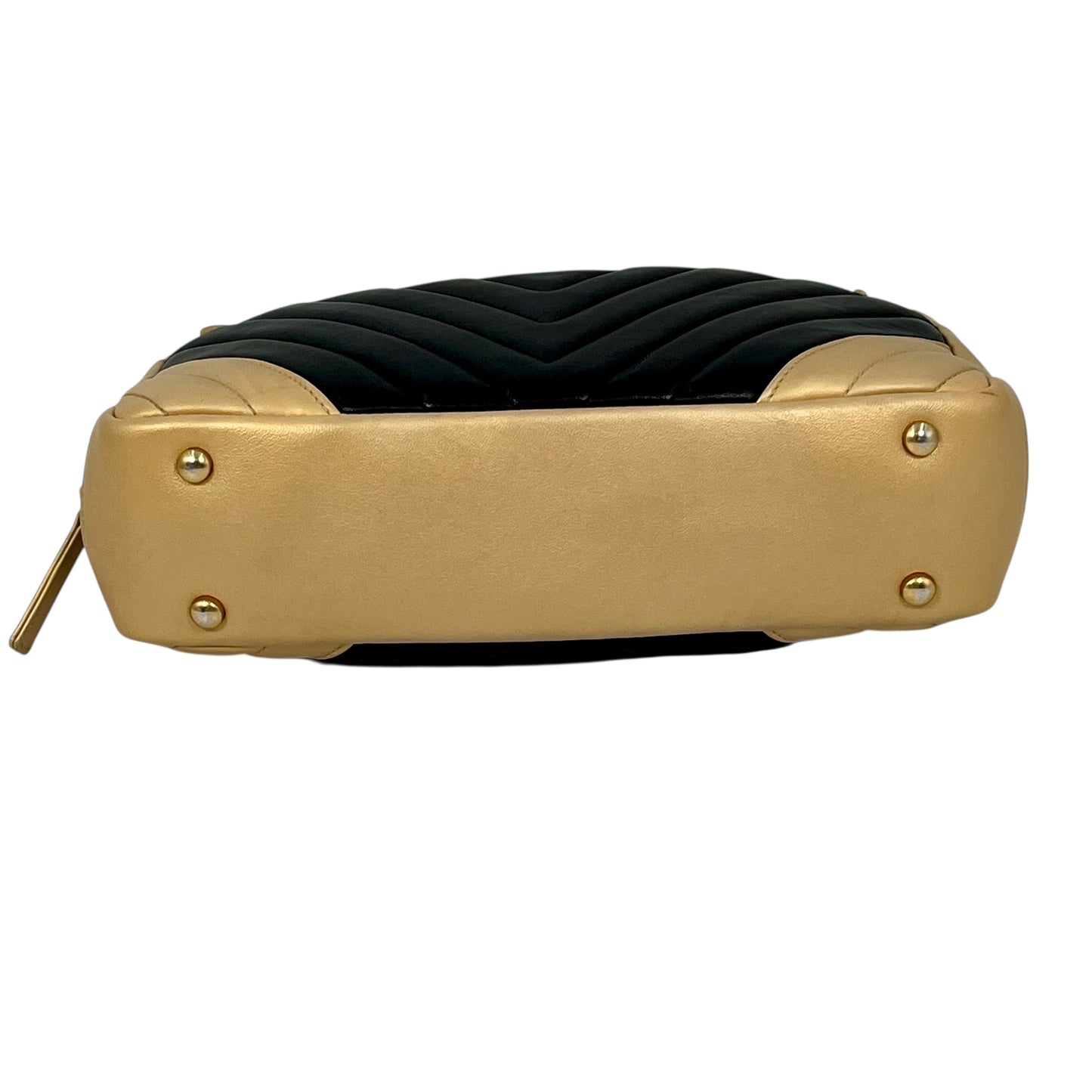 CHANEL Chevron V-Stitch Coco Mark Hand Bag