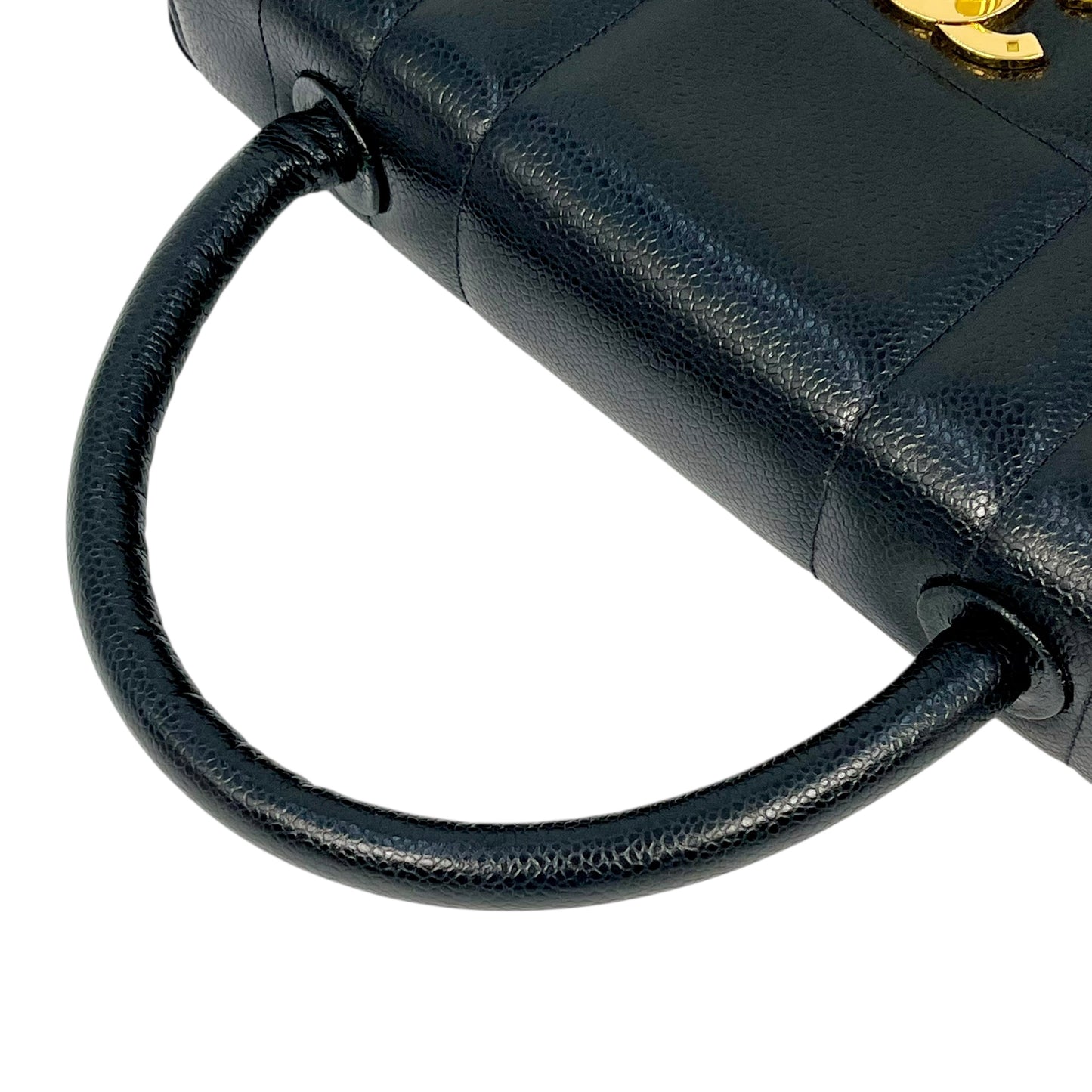 CHANEL Mademoiselle Caviar Skin Hand Bag - Black