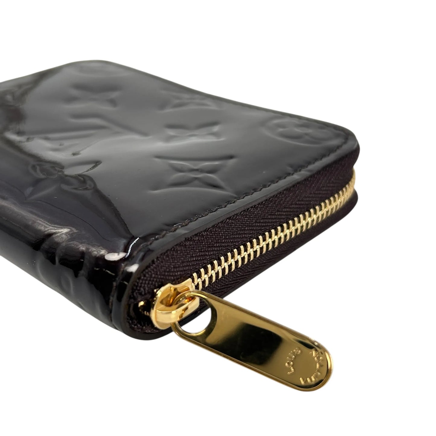 Louis Vuitton Vernis Zippy Card Case Compact Wallet - Darkbrown