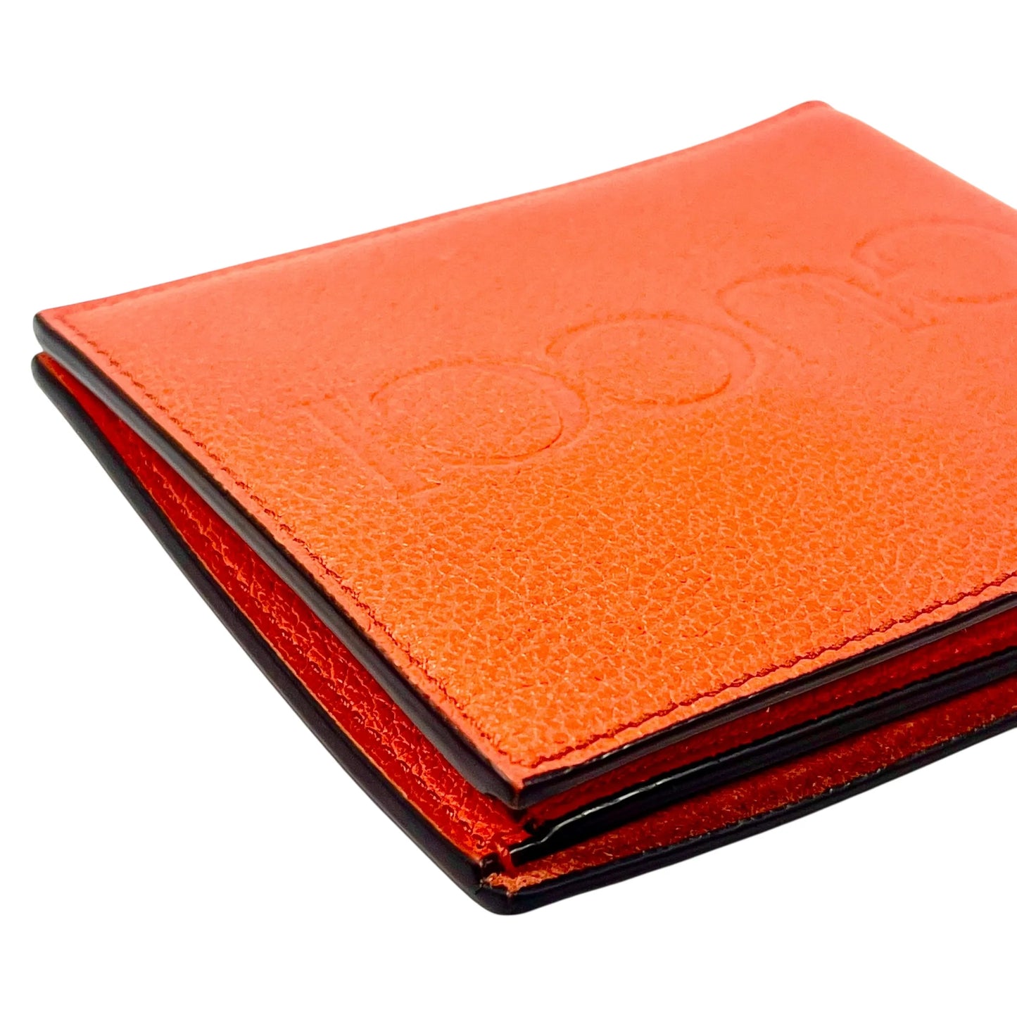 GUCCI GG Logo Embossed Compact Wallet - Orange