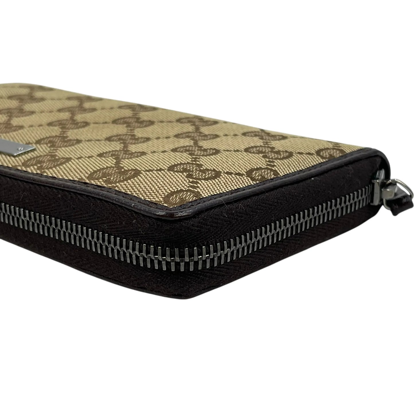 GUCCI Guccissima Round Zipper Long Wallet - Brown