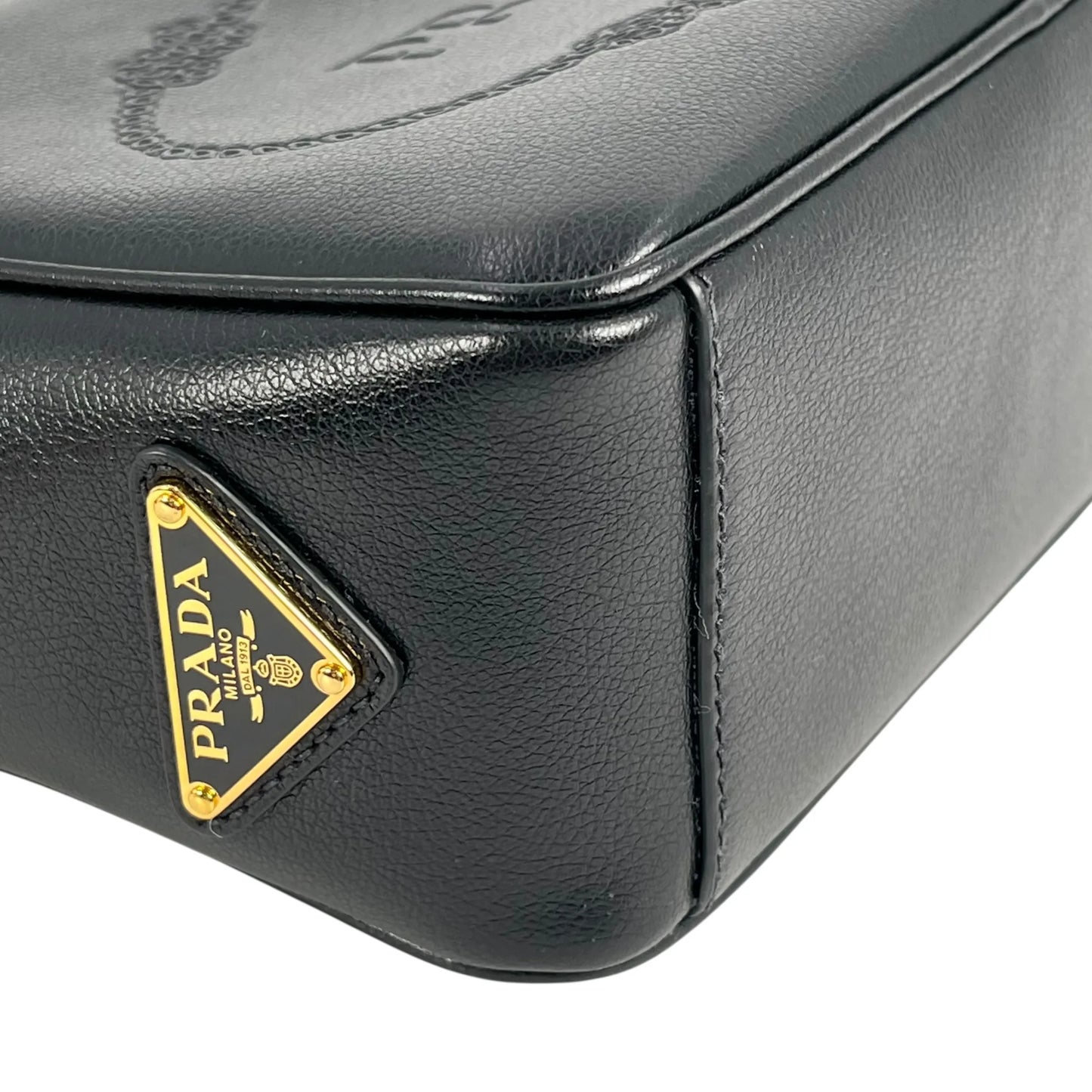 PRADA Saffiano Leather Shoulder Bag - Black