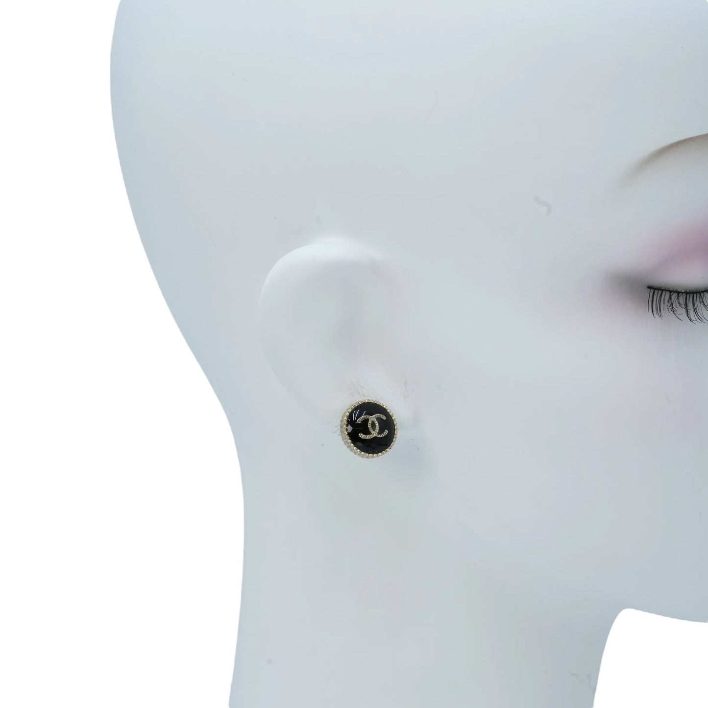 CHANEL CC Logo Earring A21 V - Black