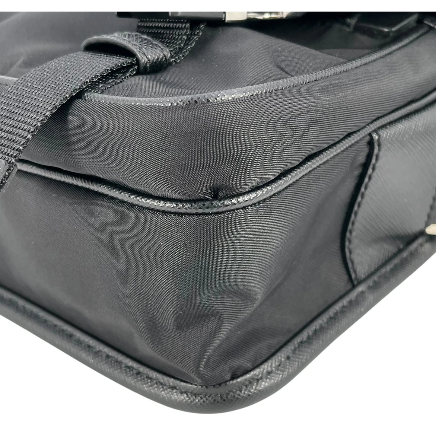 PRADA Re-Nylon Shoulder Bag with Pouch - Black
