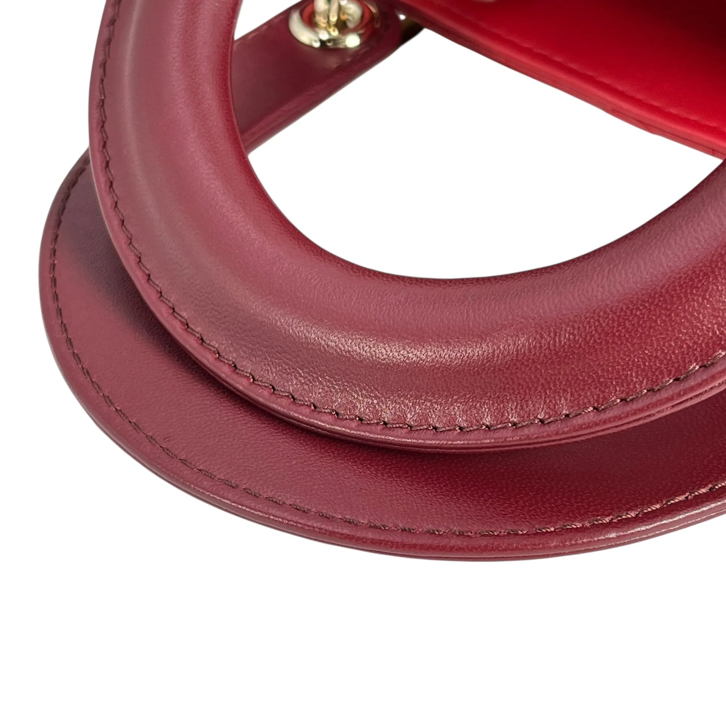 Dior Lady Dior Small Hand Bag - Red