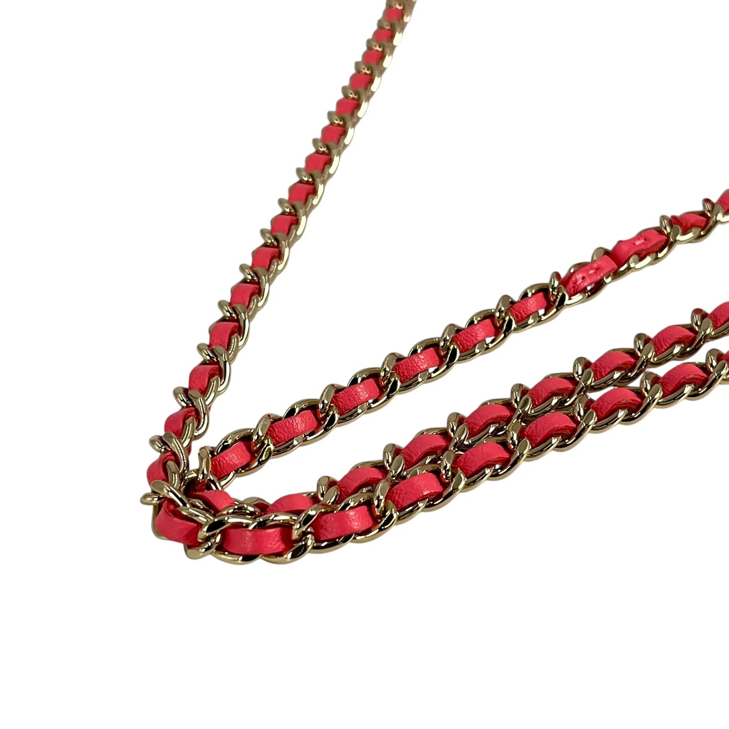 CHANEL Materasse Lamb Skin Chain Wallet - Pink
