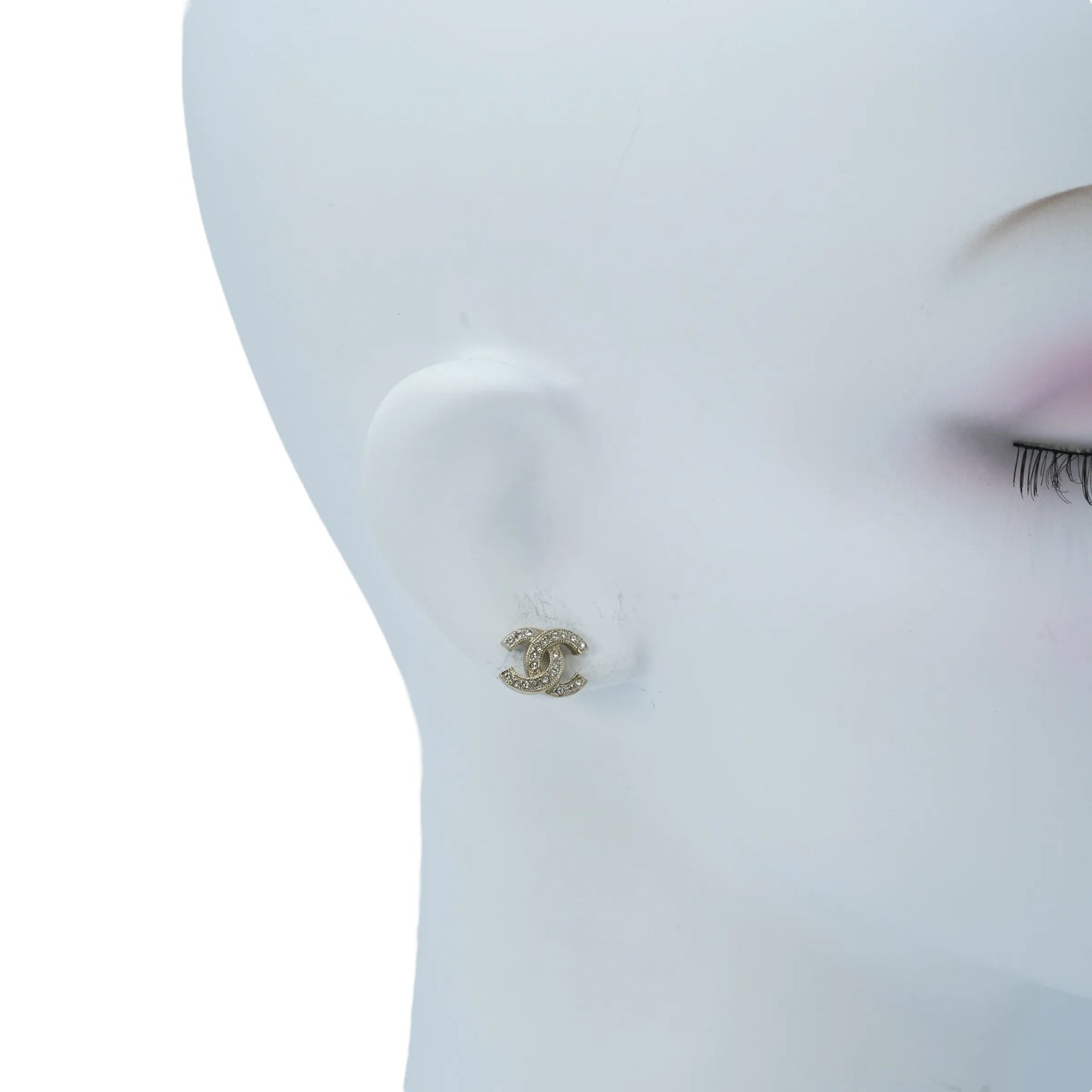 CHANEL Crystal Timeless CC Earring C22 V - Gold Plated