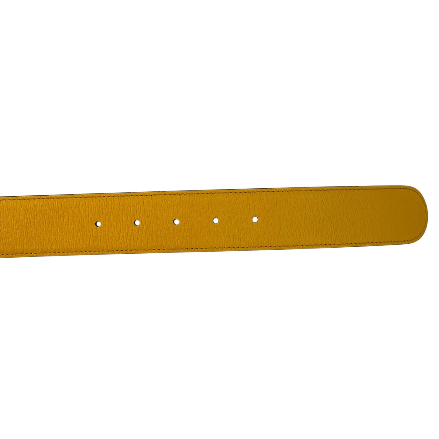 GUCCI Reversible Leather Belt Memorable Buckle - Orange Blue