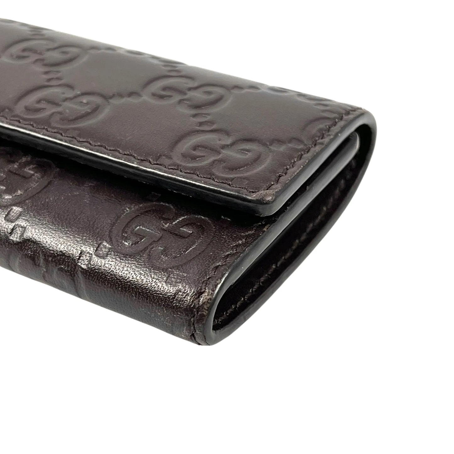 GUCCI Guccissima Key Case - Darkbrown