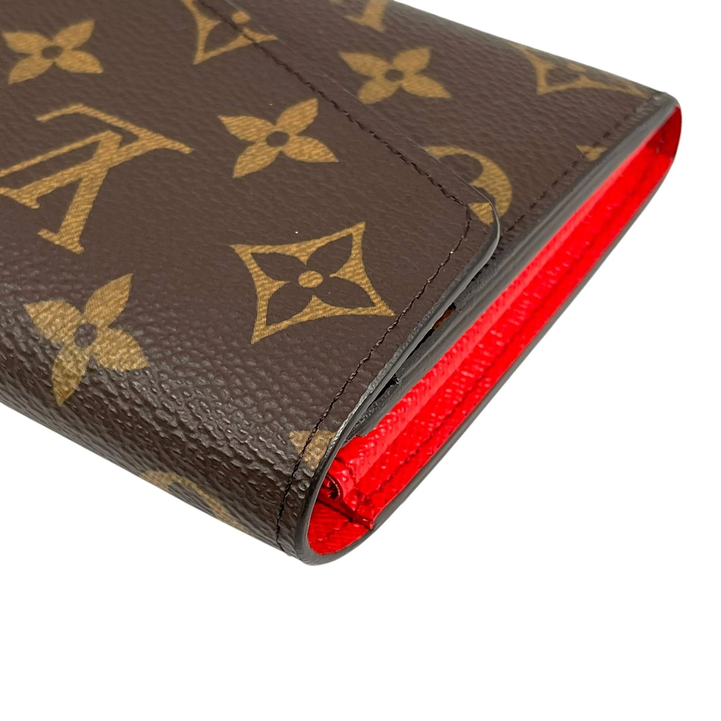 Louis Vuitton Monogram Portefeuille Salah Long Wallet - Brown × Red - 35056