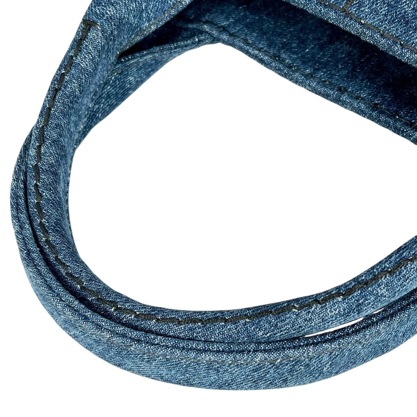 PRADA Canapa Denim Tote Bag Hand Bag - Blue