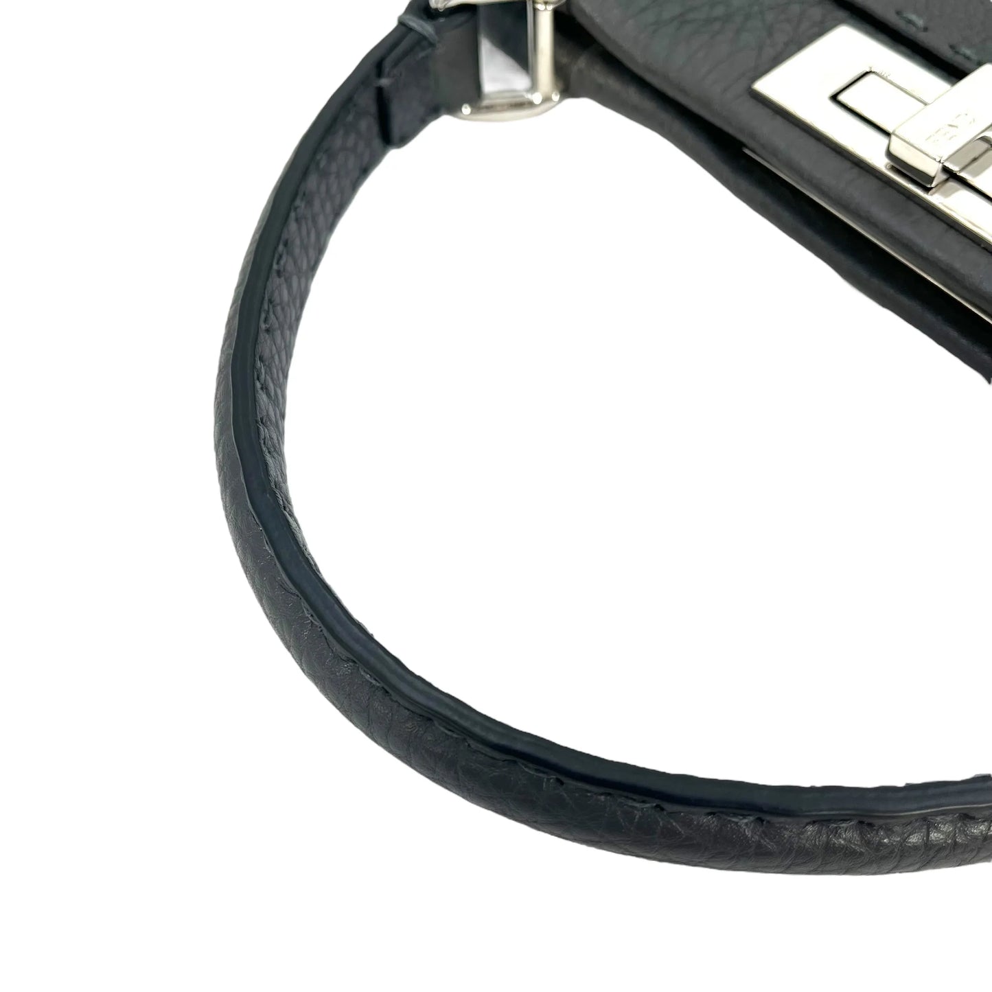 FENDI Peekaboo Leather Hand Bag Shoulder Bag - Gray